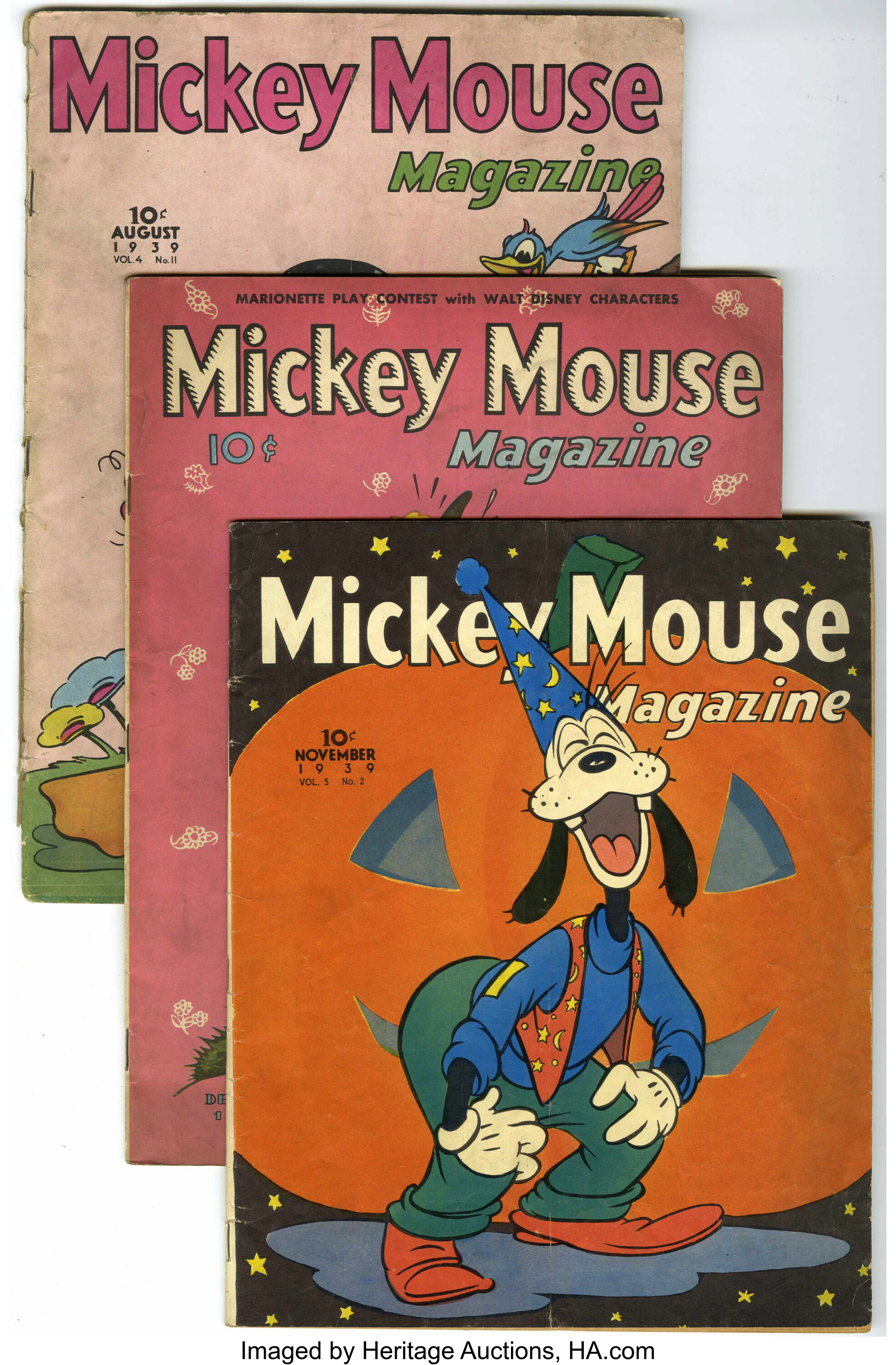 Mickey Mouse Magazine Group K K Publications Inc 1938 39 Lot Heritage Auctions