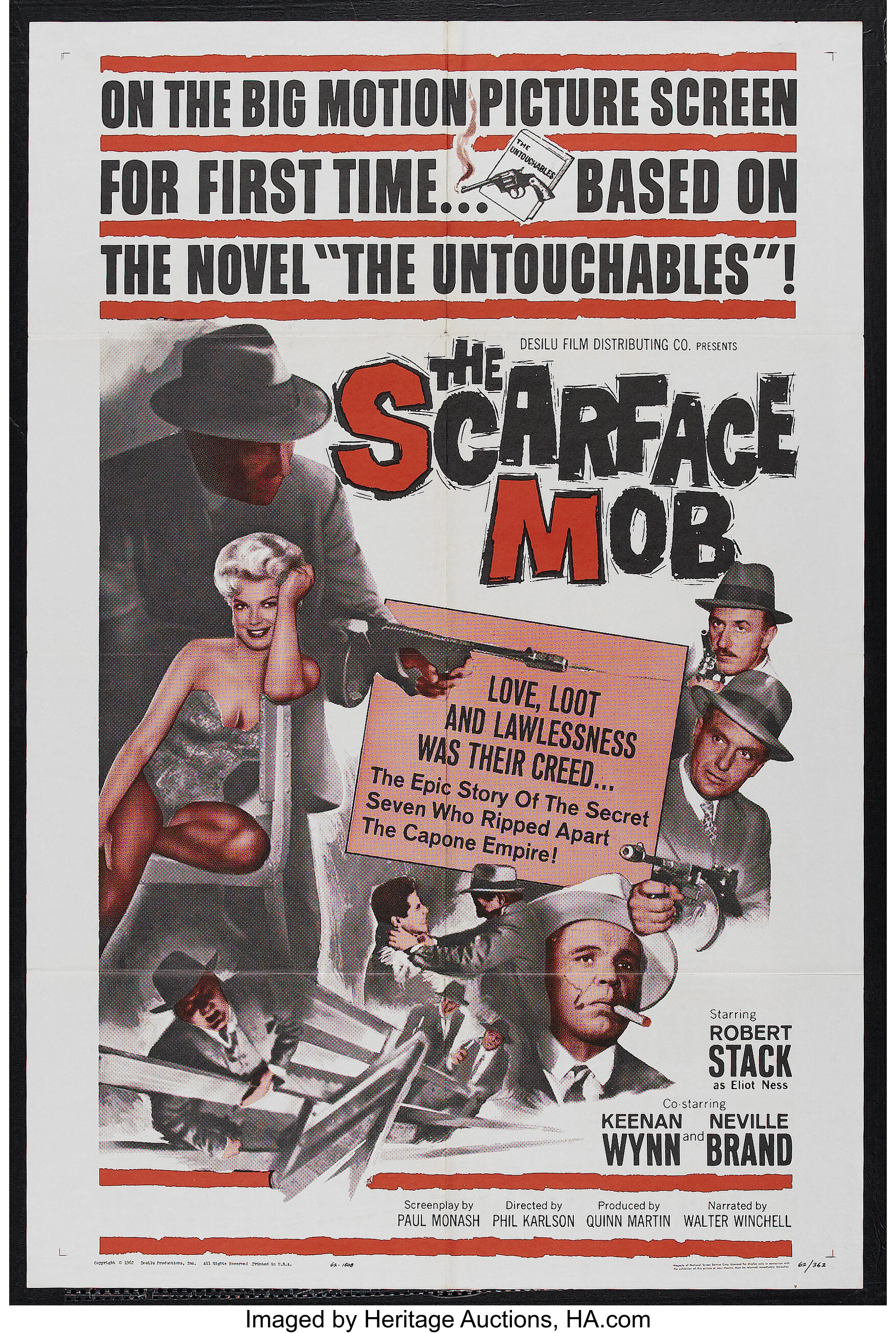 The Scarface Mob (MGM, 1962). One Sheet (27