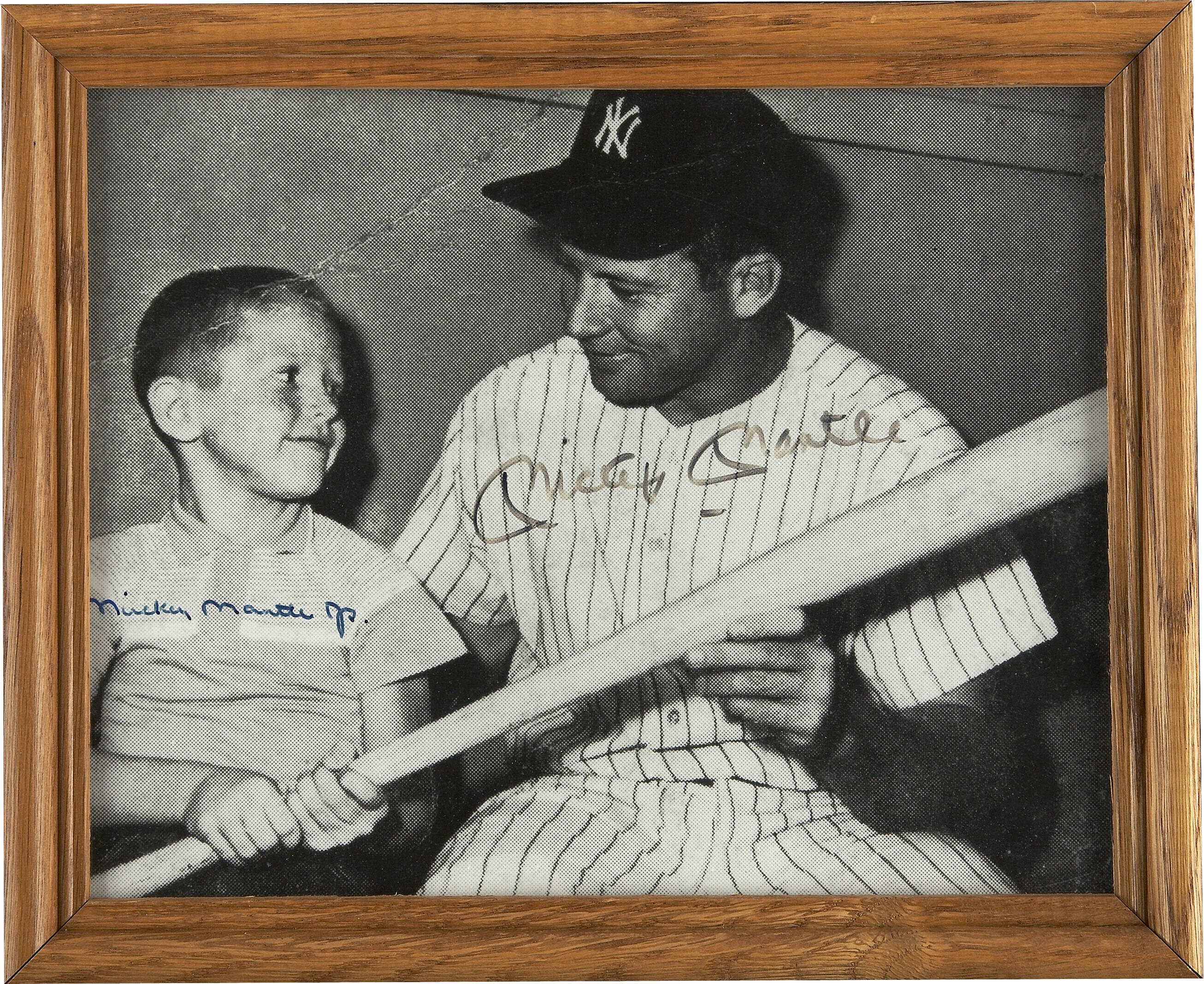 1980's Mickey Mantle & Son Signed Check & Photograph. Autographs, Lot  #19676