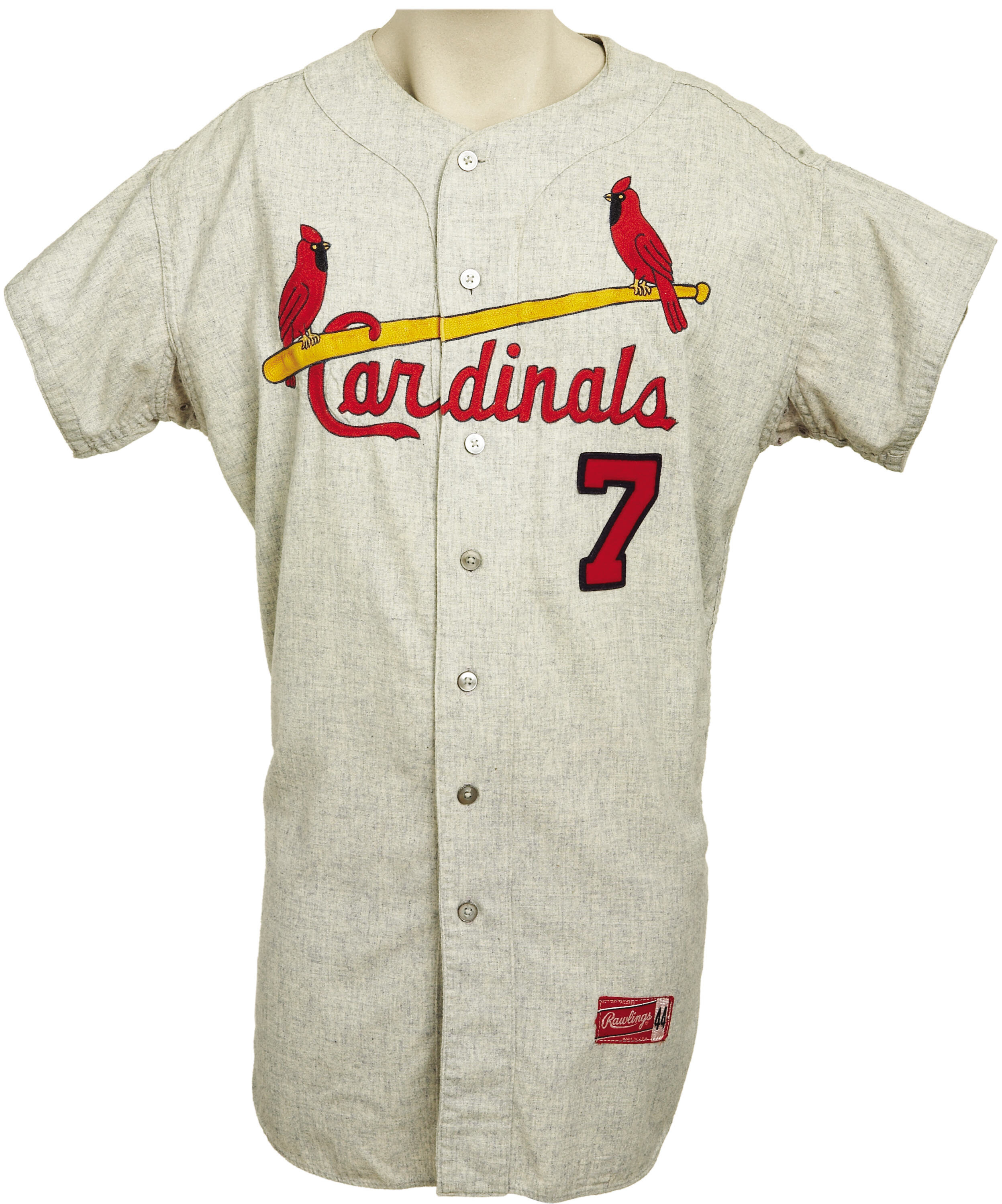1963 St. Louis Cardinals Game Jersey. The birds and bat logo that, Lot  #19670