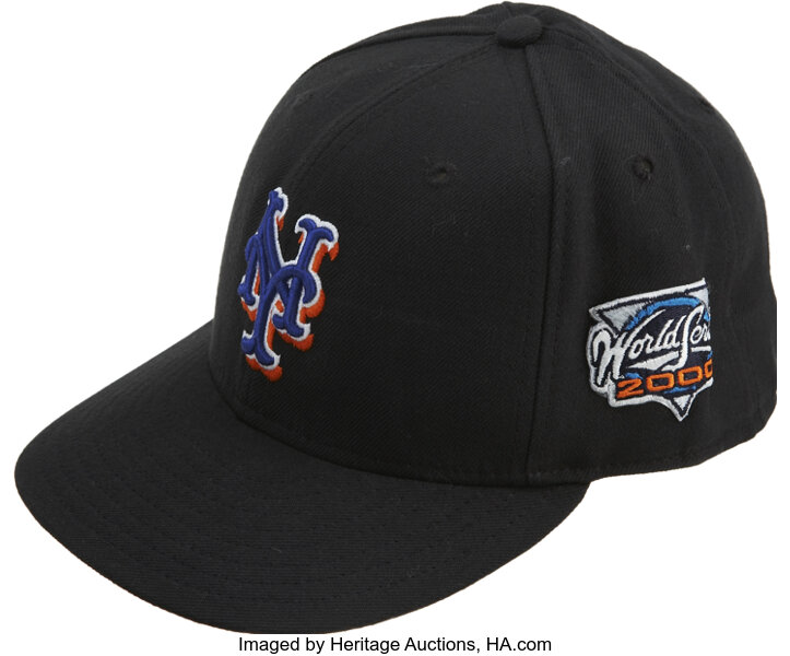 2000 Mike Piazza World Series Game Worn Cap. Few baseball fans