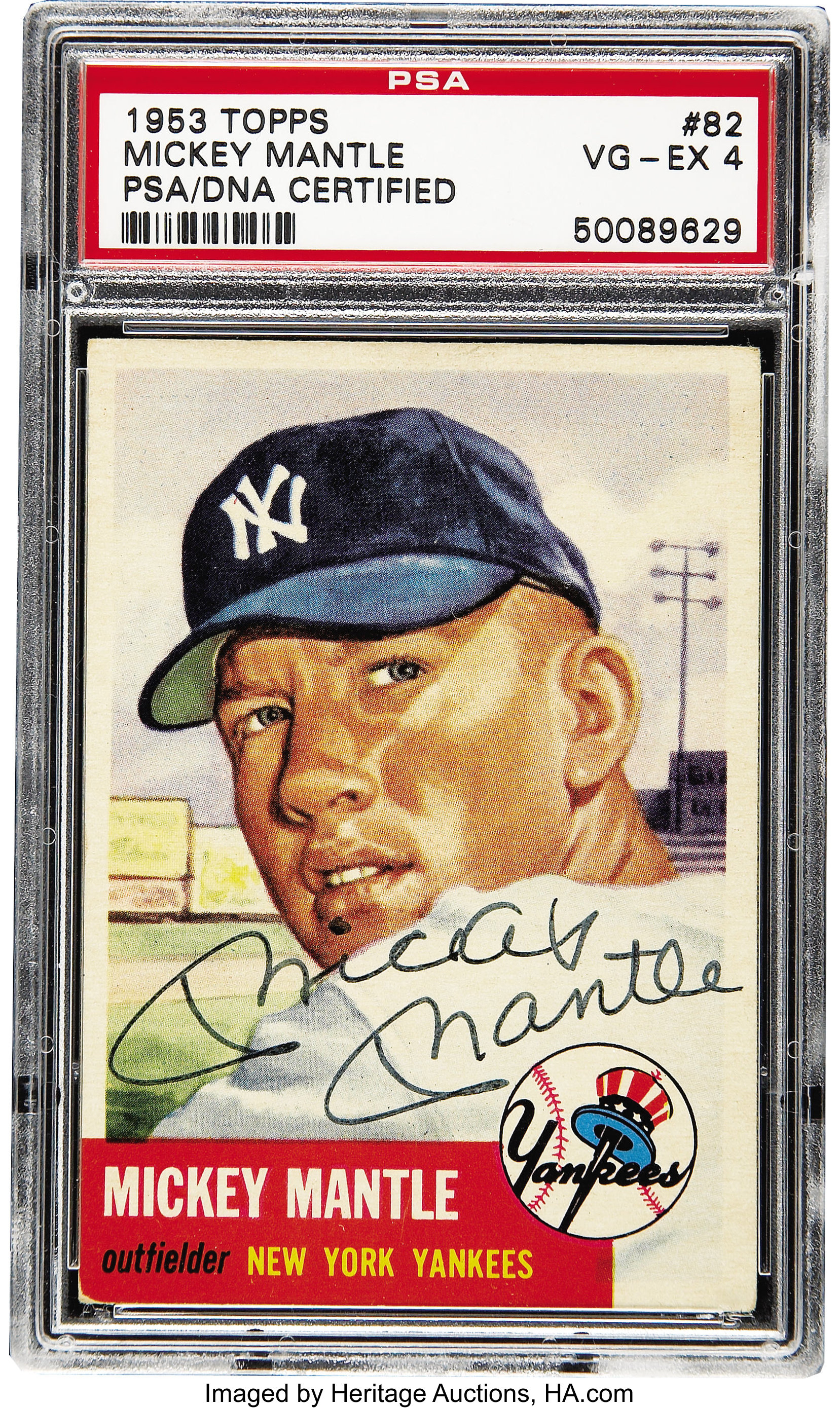 Beautiful Mickey Mantle The Commerce Comet Signed New York