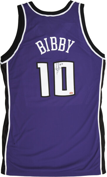 Sacramento Kings Mike Bibby Autograph NBA jersey (READ) and bobblehead lot