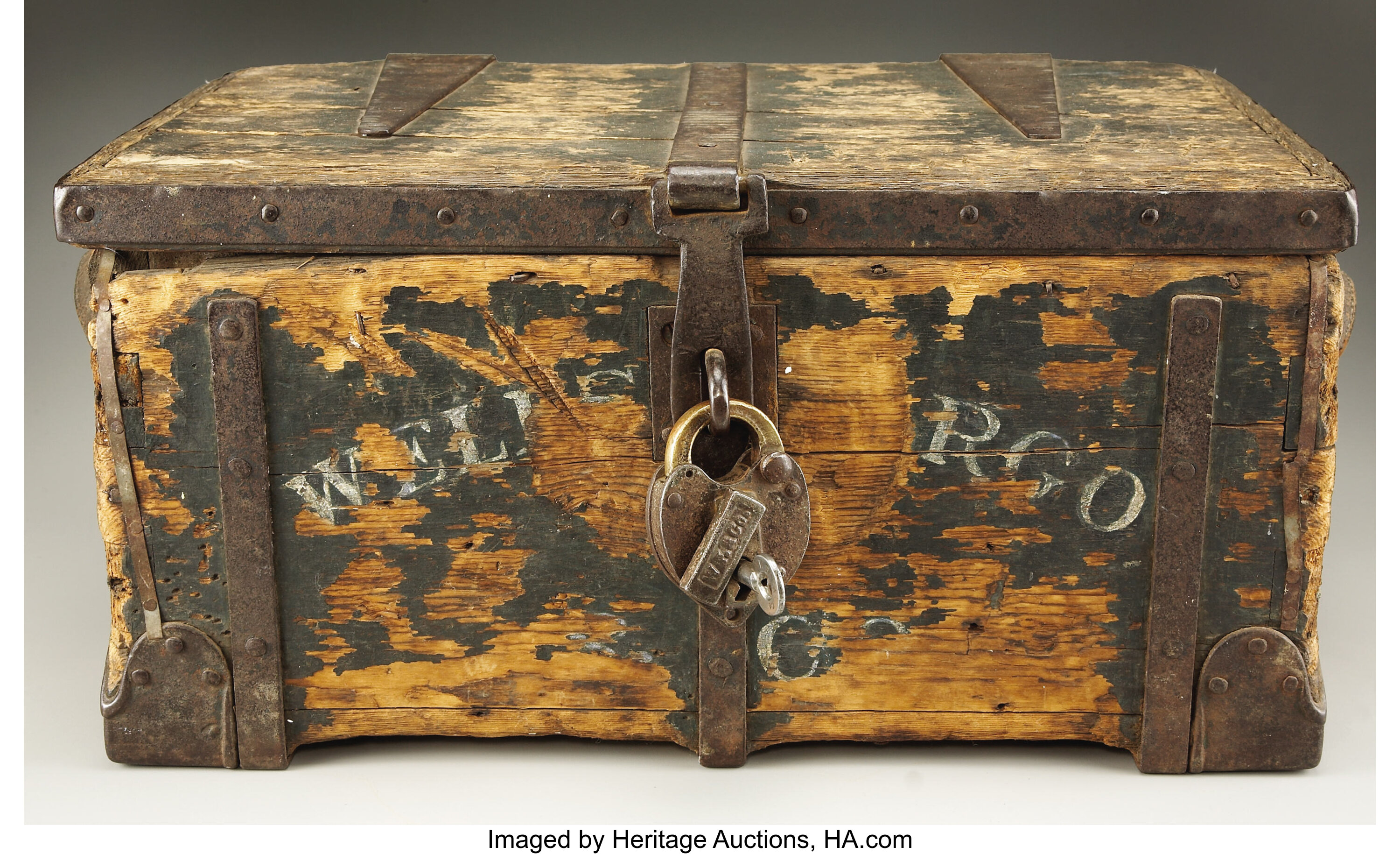 Wells Fargo Company Treasure Box With Character Ca 1860s
