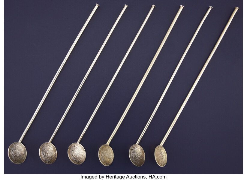 ANTIQUE Alpaca Tablespoons Set of 6 Alpaca Tablespoons With 