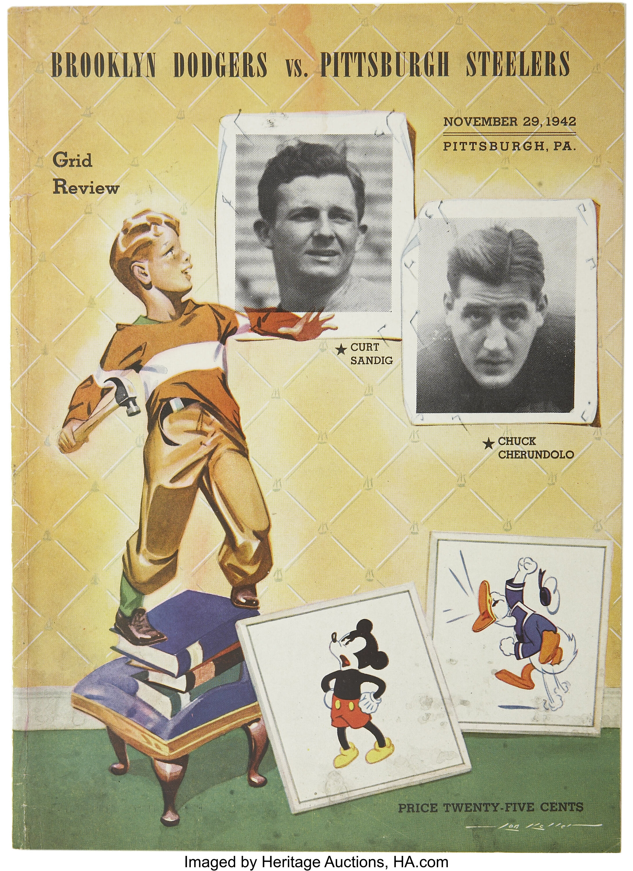 NFL Program: Brooklyn Dodgers vs. Chicago Bears (November 8, 1942)