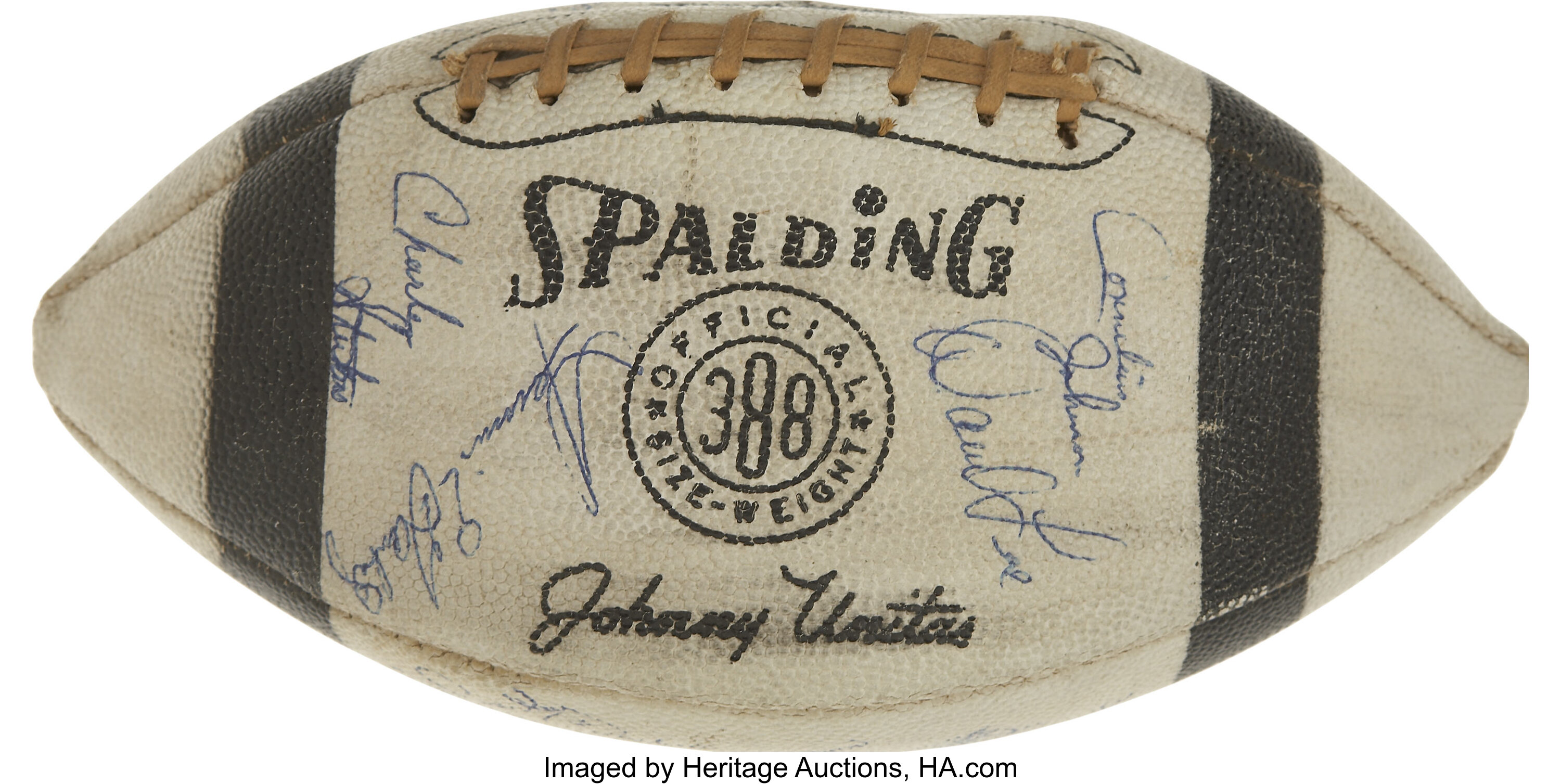 johnny unitas signed football