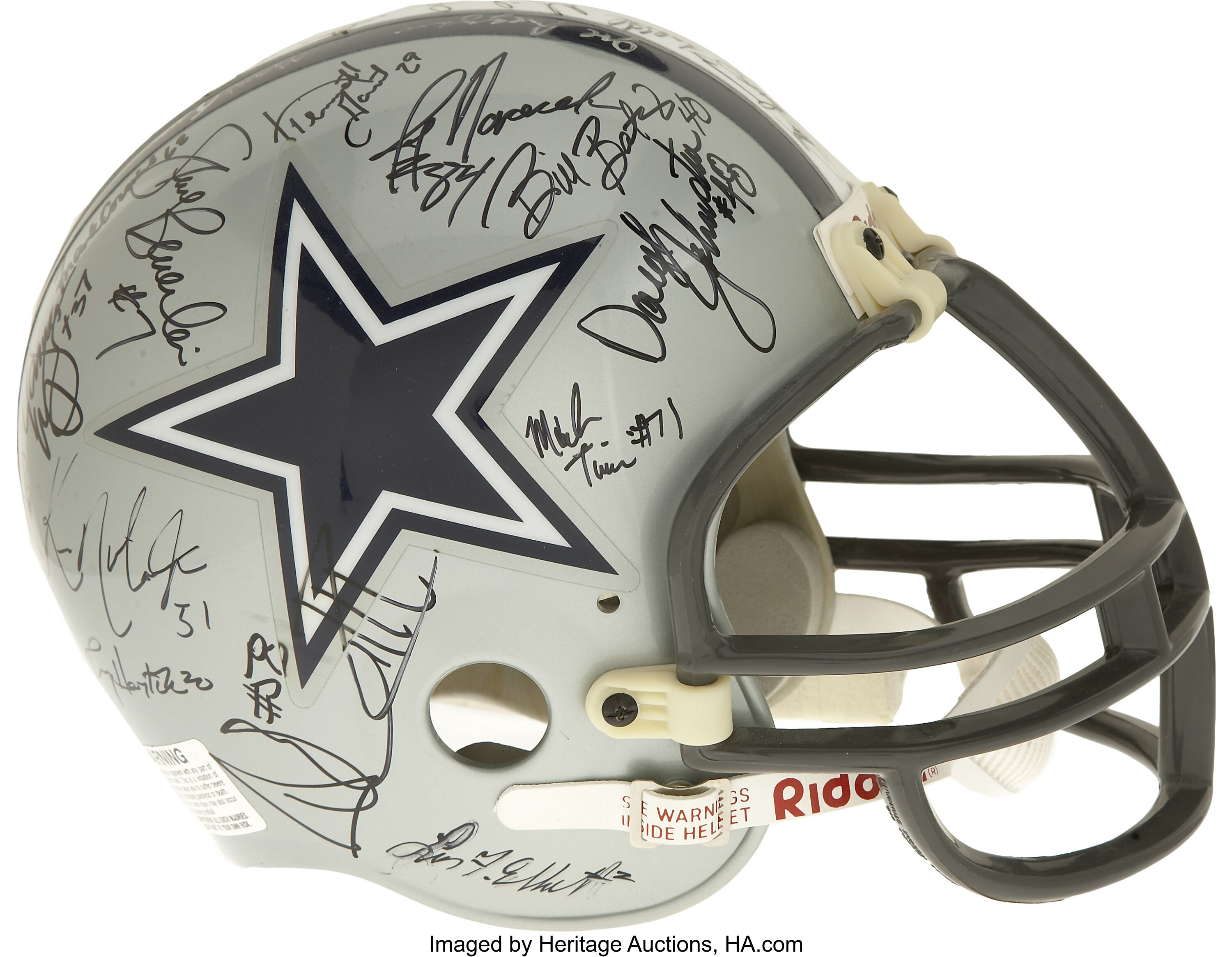 1995 Dallas Cowboys Super Bowl Champs Team Signed Helmet Psa Dna