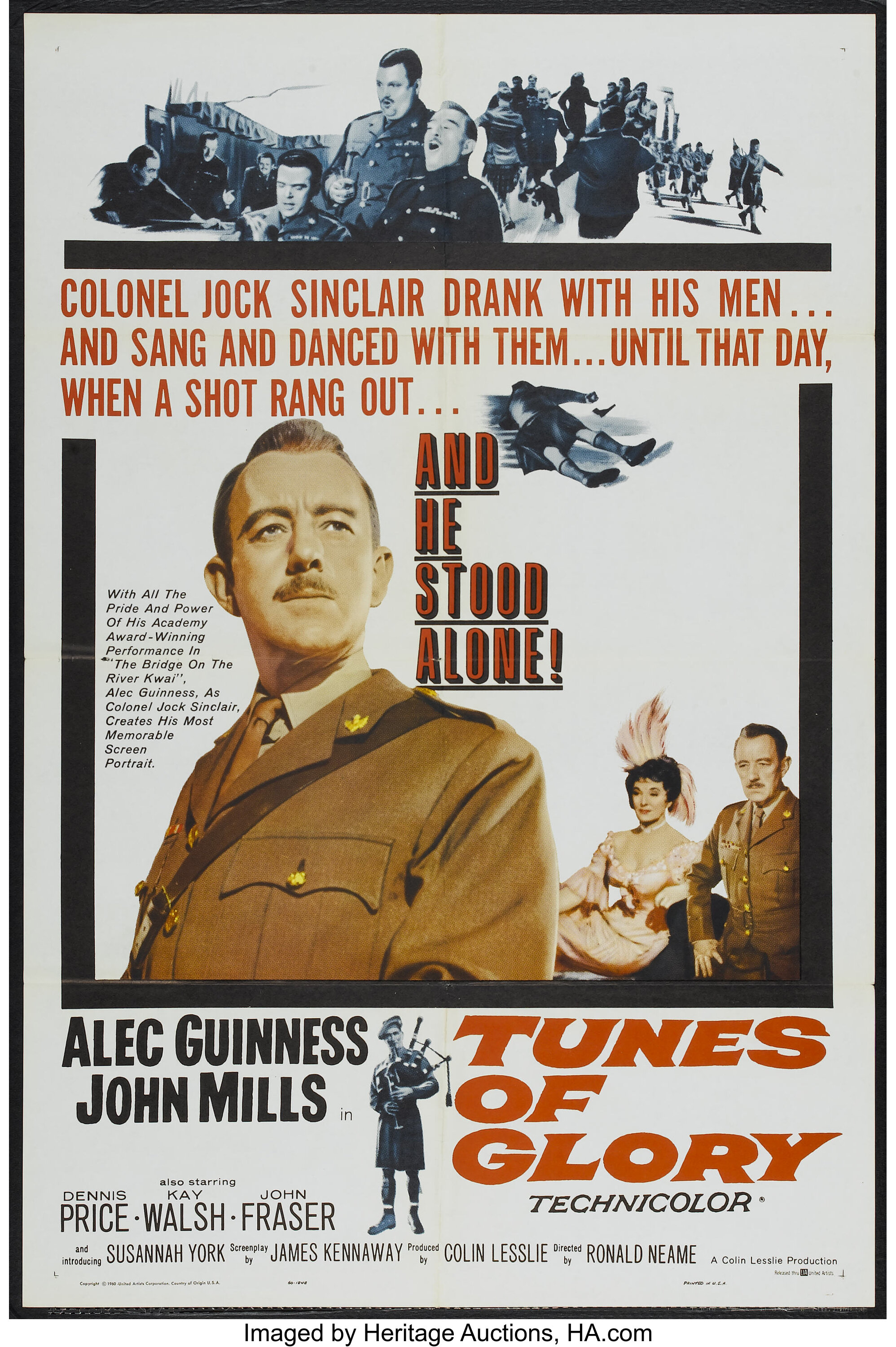 Tunes of Glory (United Artists, 1960). One Sheet (27