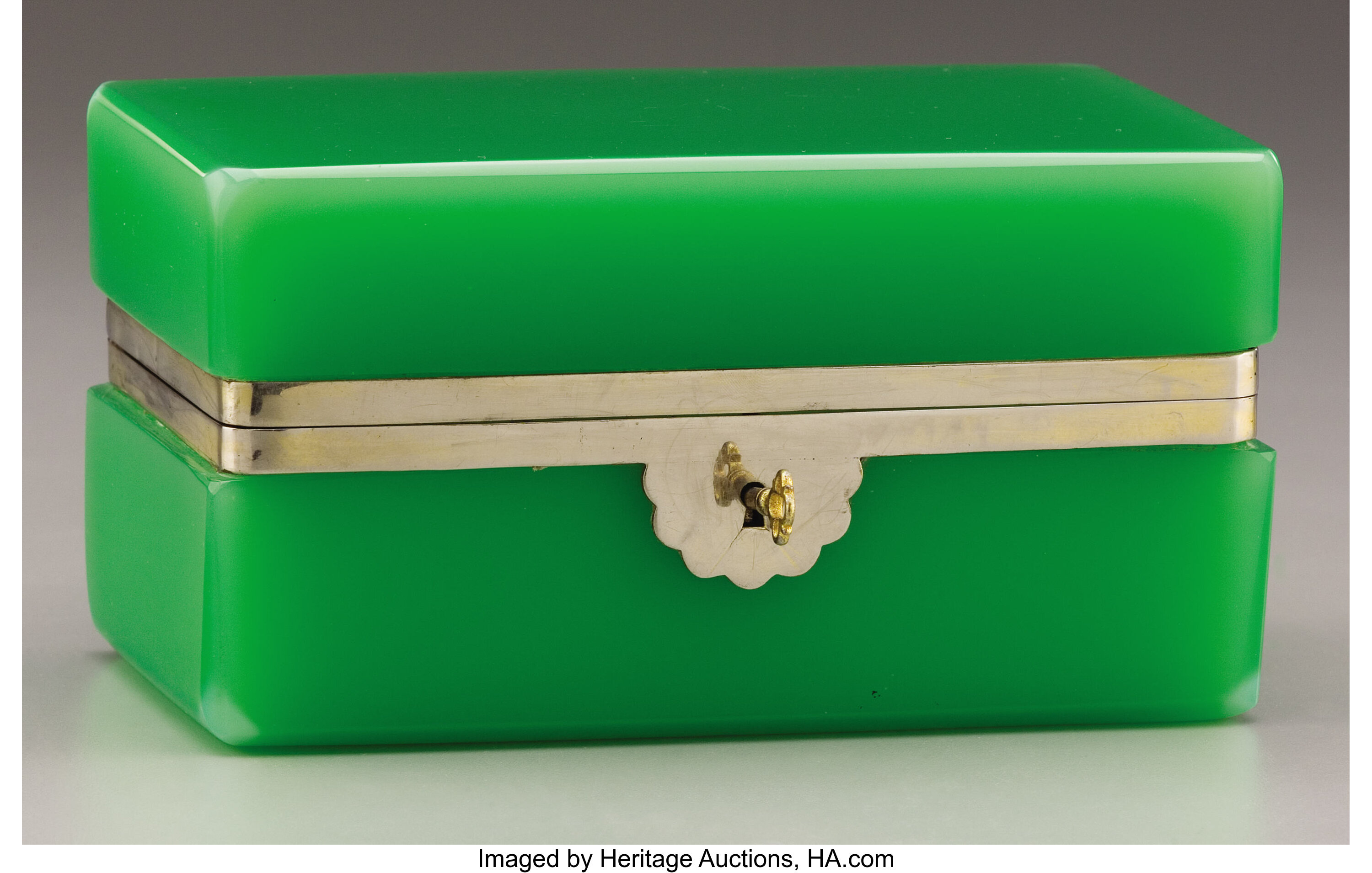 A Large Jadeite Box 7 1 2 Inches 19 1 Cm Long Paintings