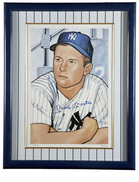 Mickey Mantle Signed 1952 Topps Rookie 16x20 Gerry Dvorak Photo Litho —  Showpieces Sports