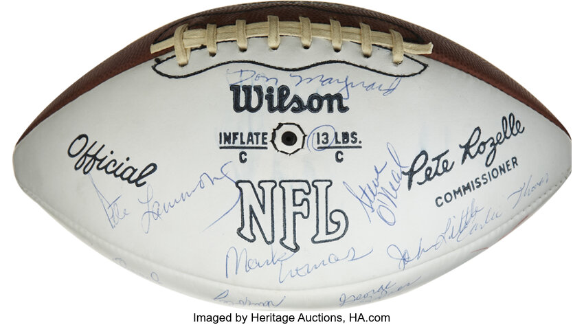 1968 New York Jets Reunion Team Signed Football. Signed at a, Lot #43188