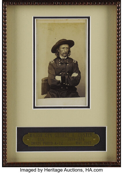 George Armstrong Custer Signed Photograph Matthew Brady