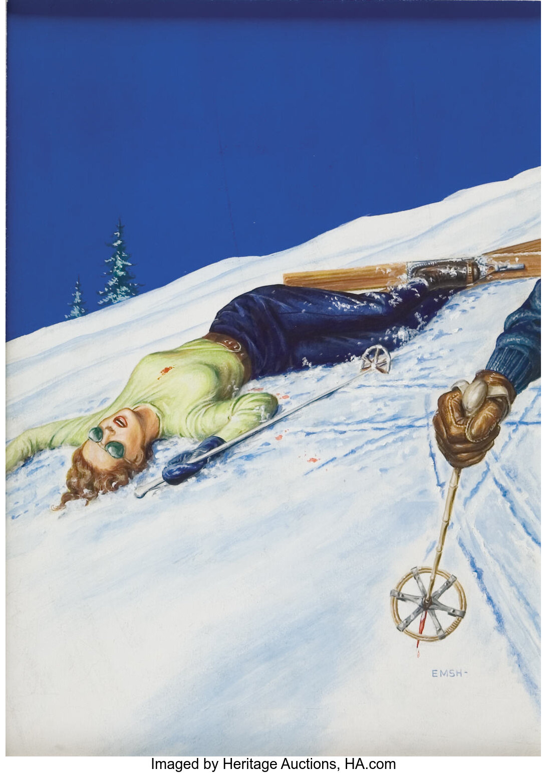ED EMSHWILLER (EMSH) (American 1925 - 1990). Ellery Queen magazine ...