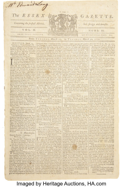 Boston massacre headlines