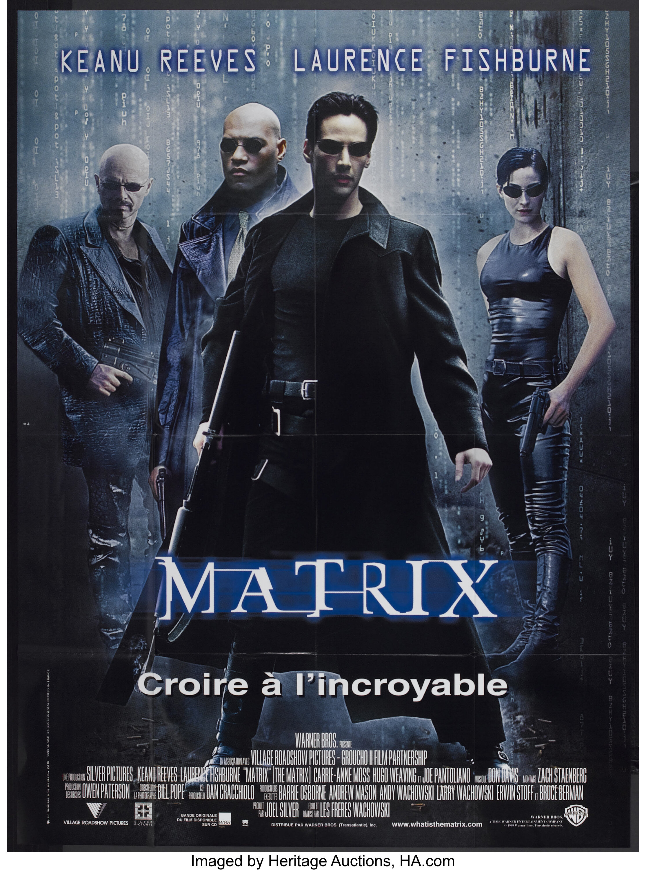 The Matrix Warner Brothers 1999 French Grande 45 5 X 62 Lot 54219 Heritage Auctions