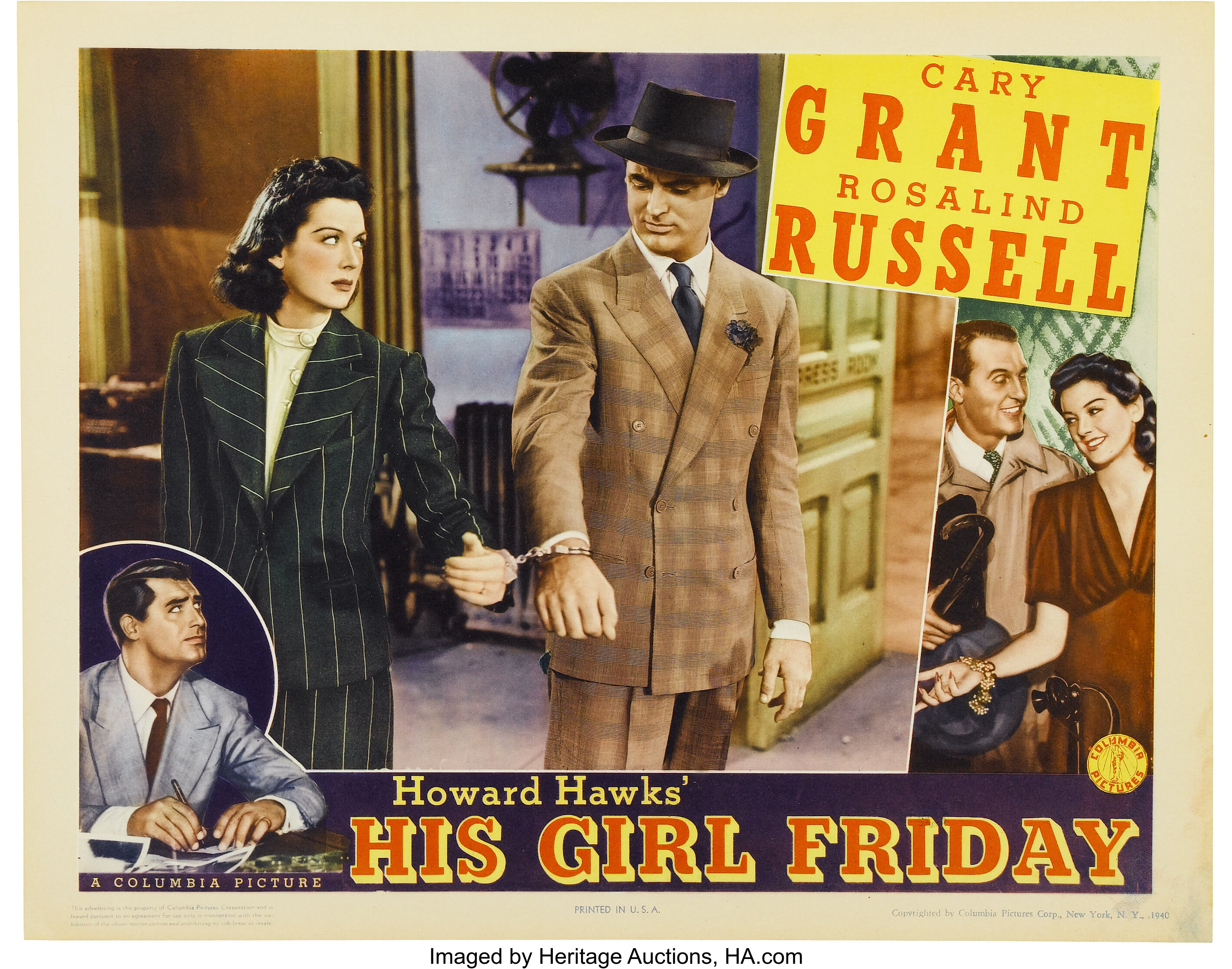 his girl friday movie poster