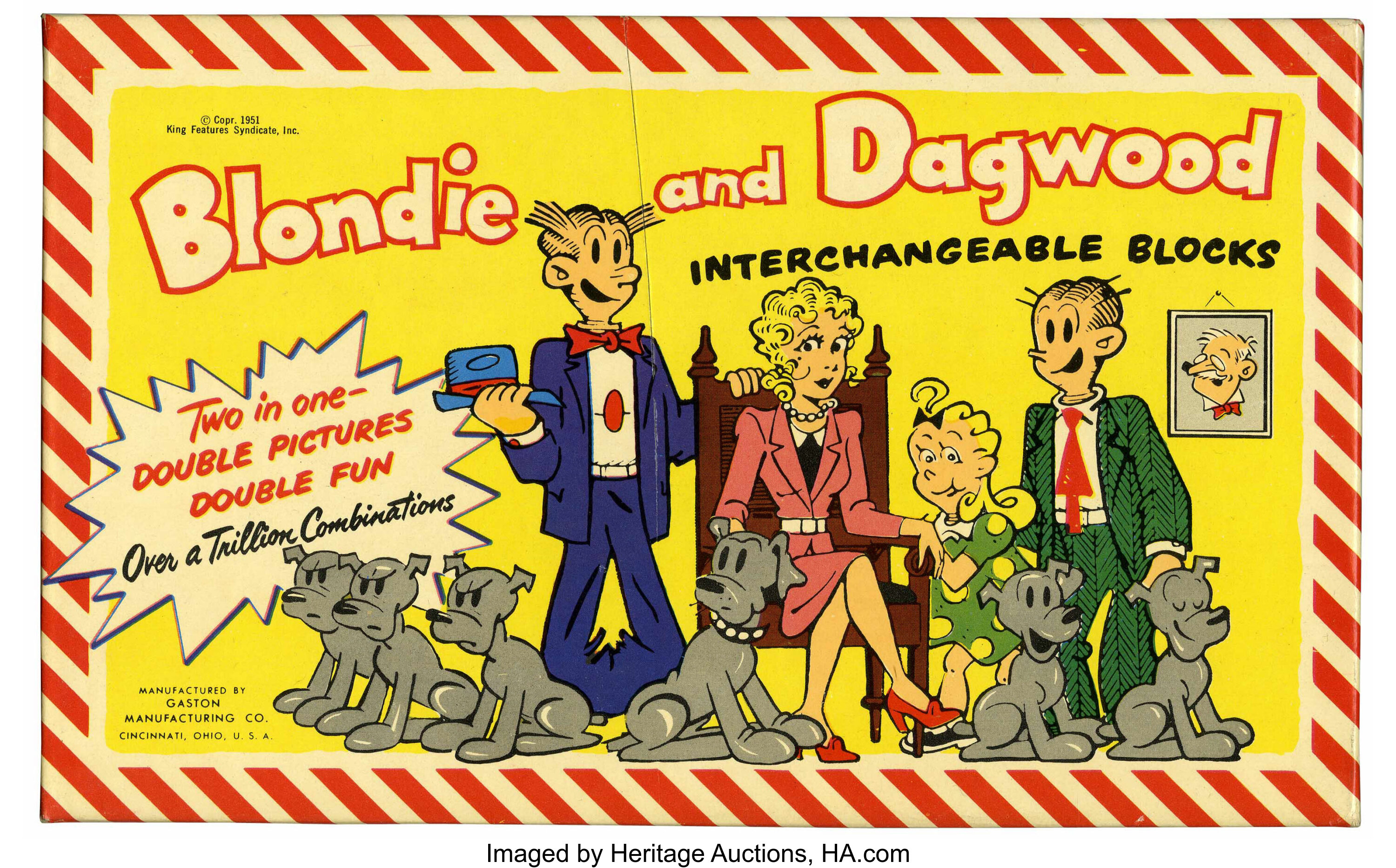 Blondie and Dagwood Interchangeable Blocks (King Features | Lot #12625 ...