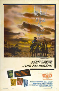The Searchers (Warner Brothers, 1956). One Sheet (27" X 41")