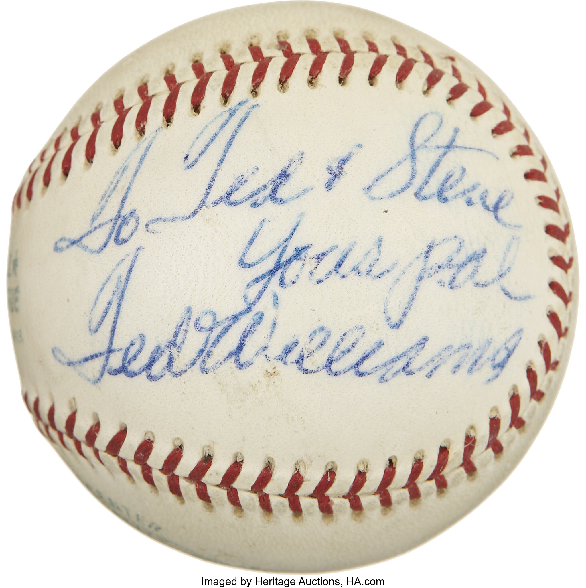 Lot Detail - Ted Williams Autographed & Inscribed Splendid