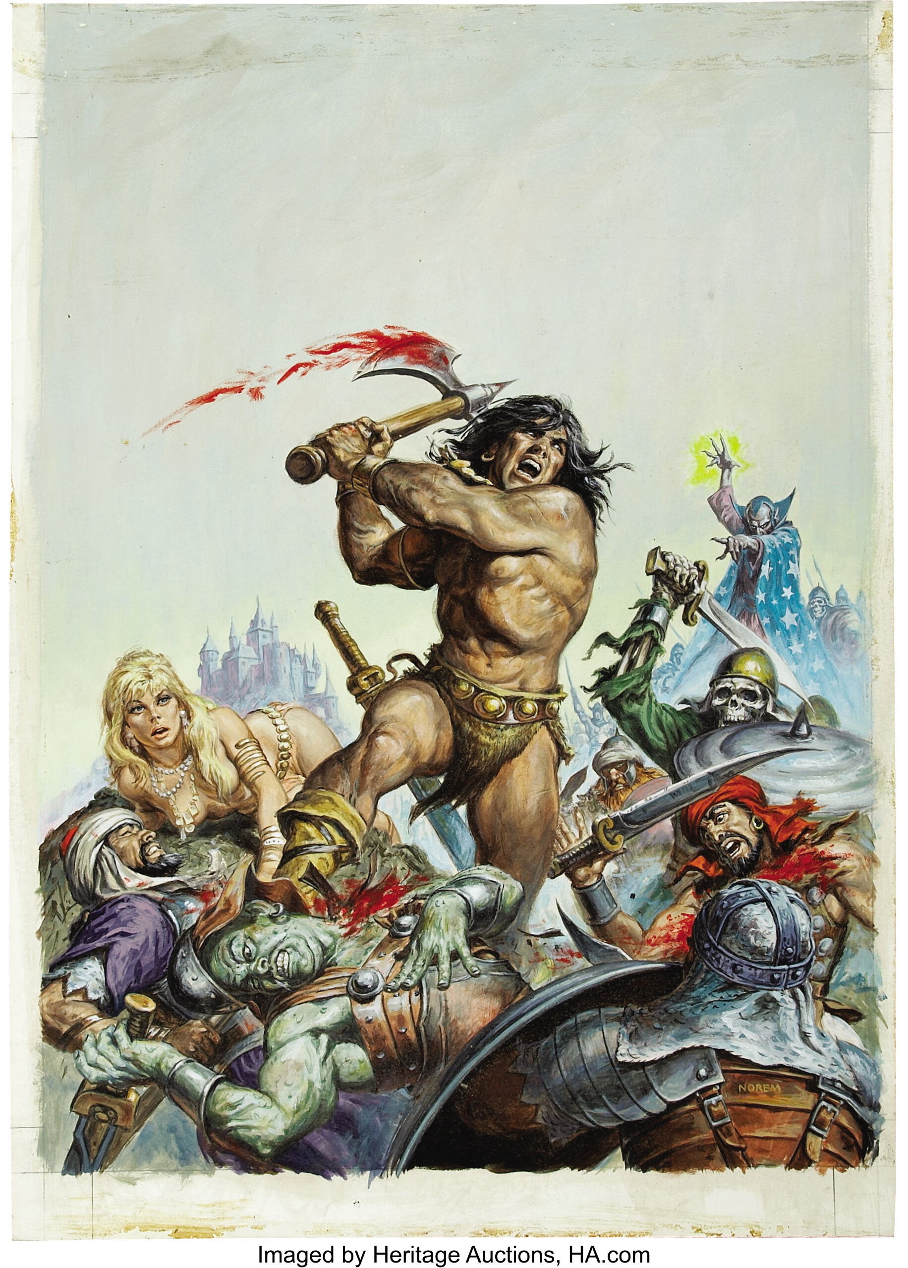 Earl Norem Savage Sword of Conan #16 Cover Painting Original Art | Lot ...