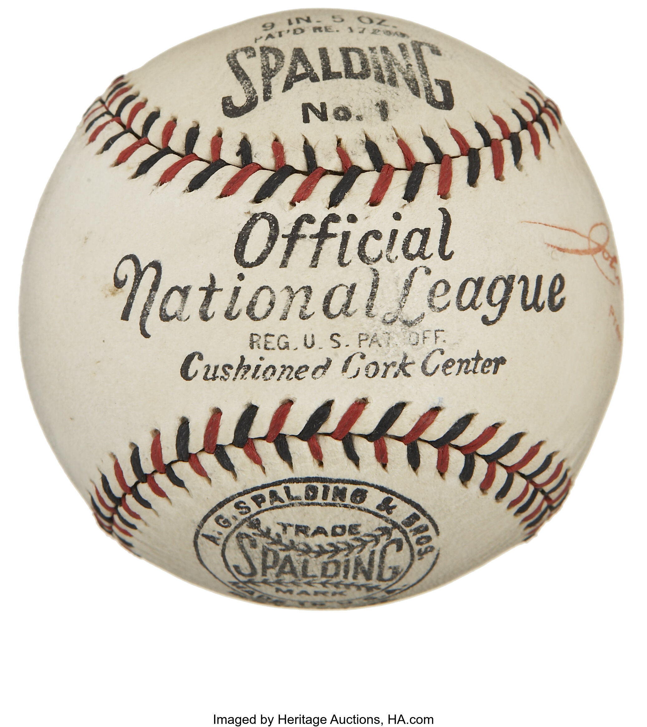 1926 33 Official National League Heydler Baseball With Original Lot Heritage Auctions