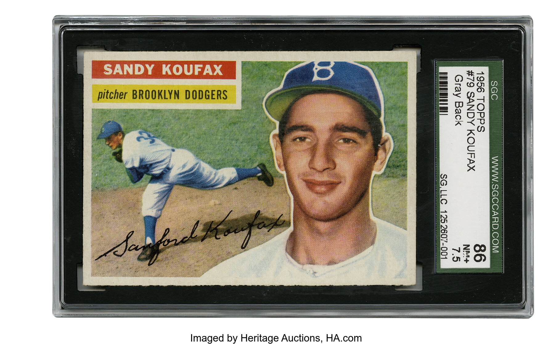 Sandy Koufax Autograph Baseball Card Auction