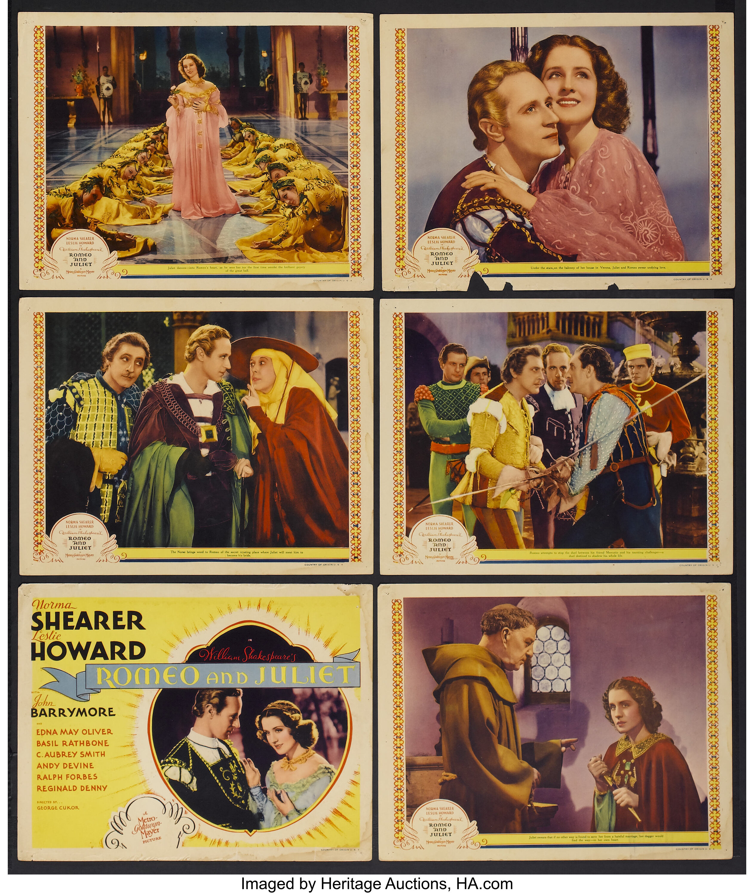 Romeo And Juliet Mgm 1936 Title Lobby Card And Lobby Cards 5