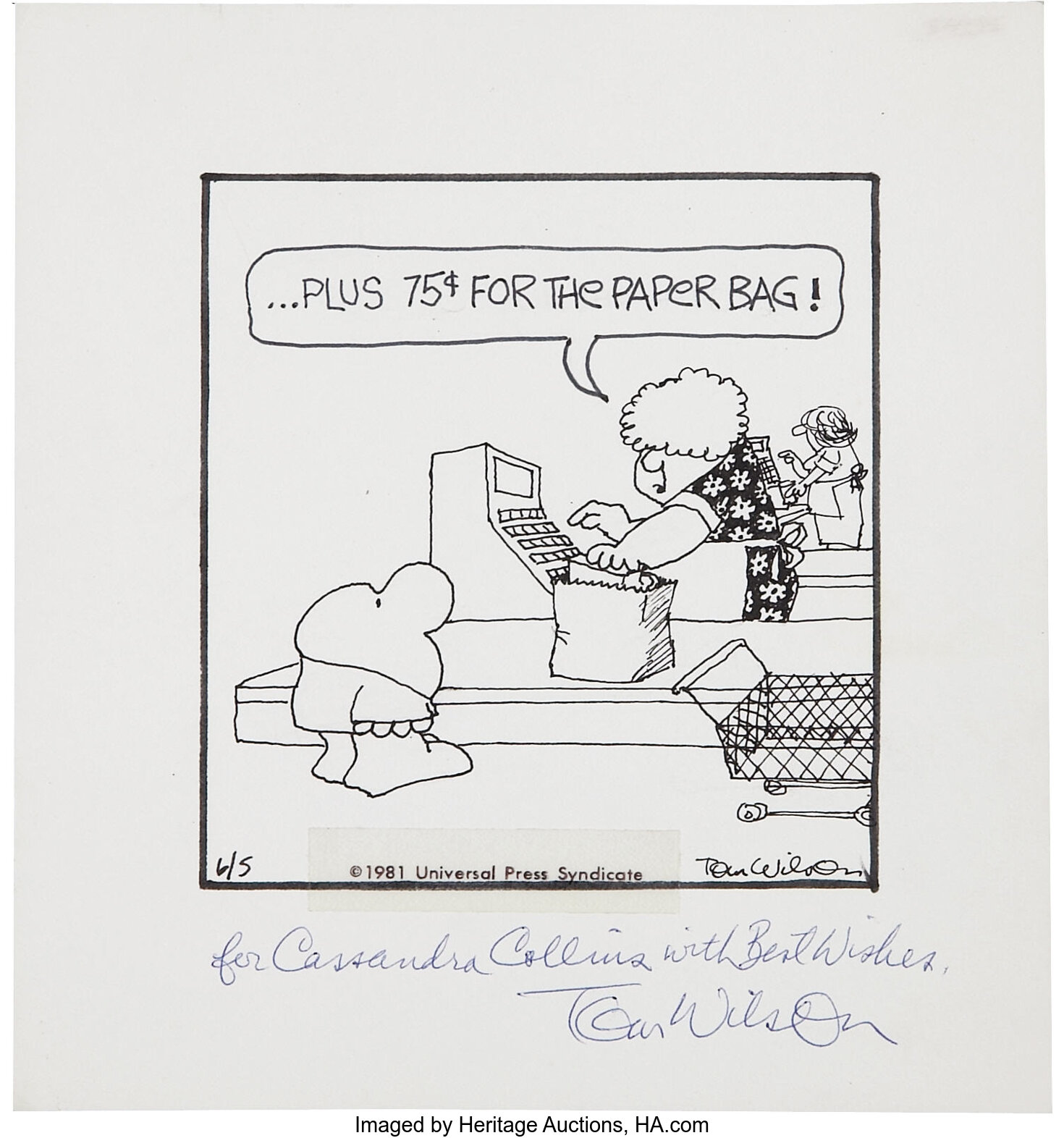 Tom Wilson Ziggy Daily Comic Strip Signed Original Art Dated Lot 42435 Heritage Auctions 2931