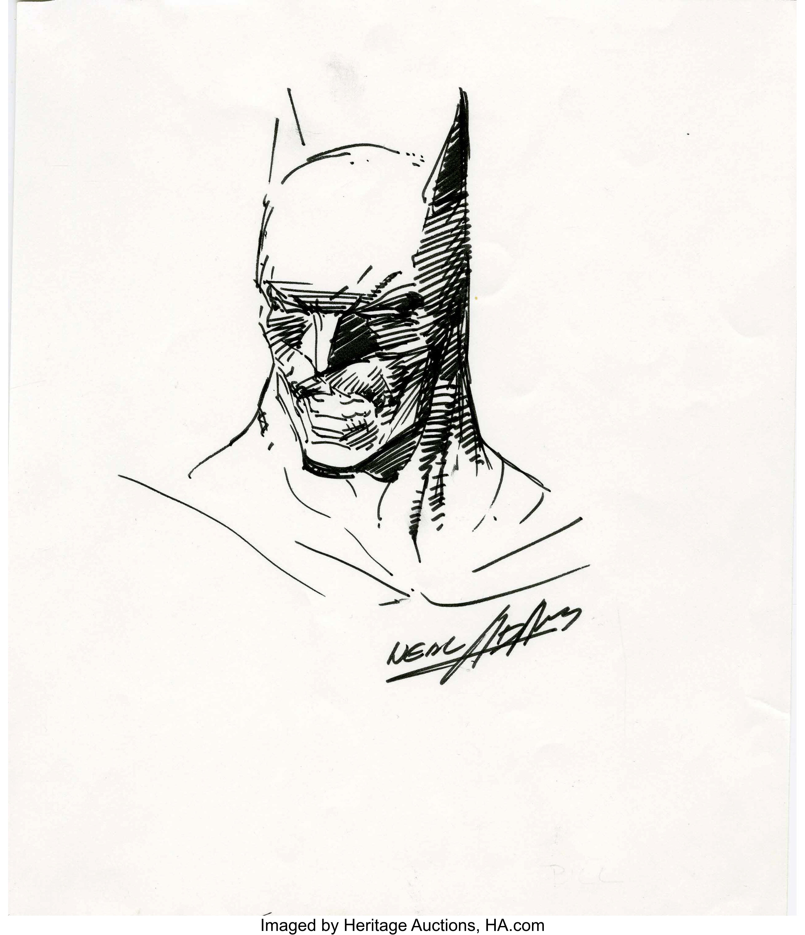 neal adams batman sketch