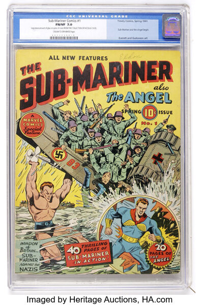 Sub Mariner Comics 1 Timely 1941 Cgc Fn Vf 7 0 Cream To Lot 410 Heritage Auctions