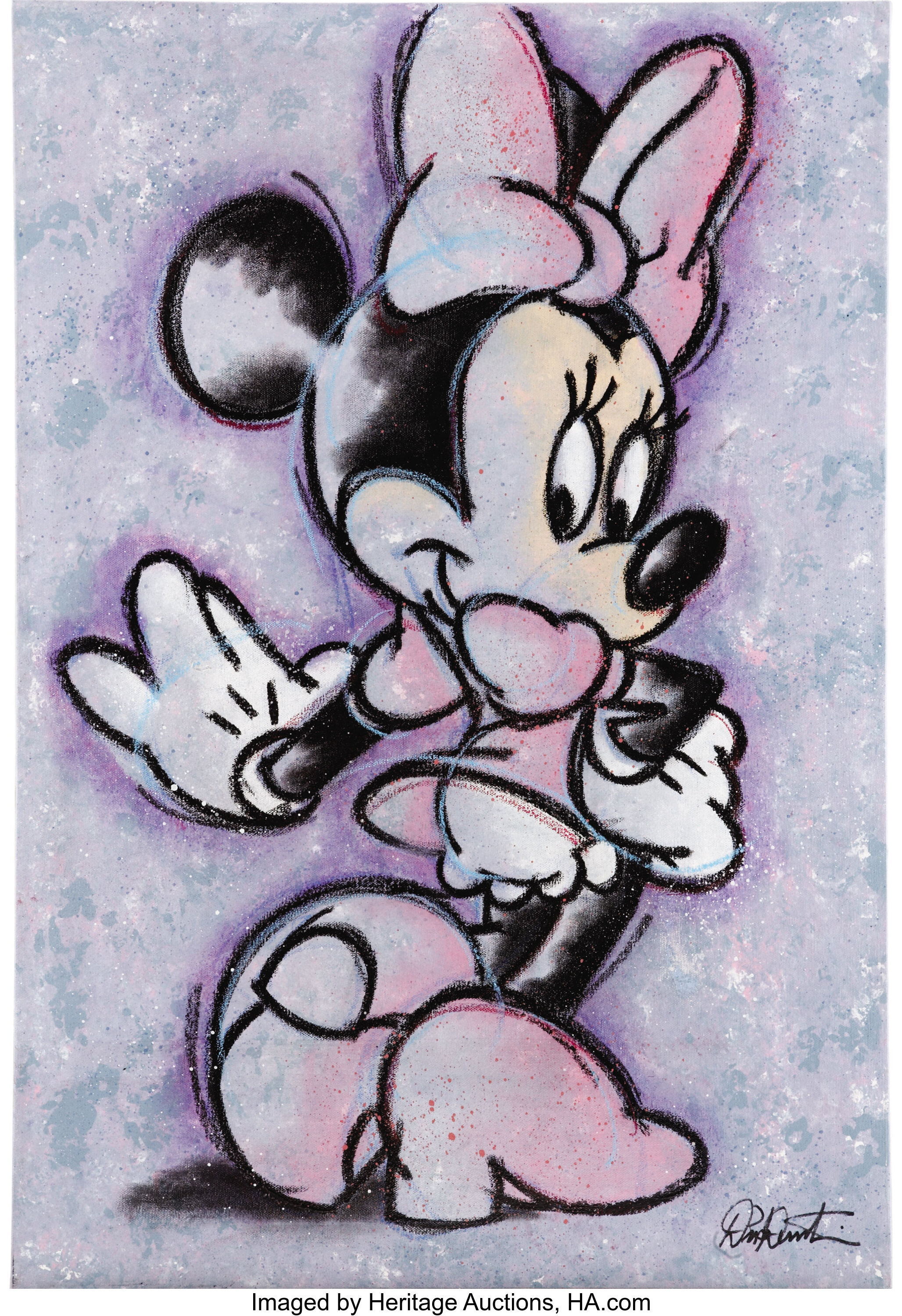 Dick Duerrstein - Minnie Mouse Painting Original Art (2003 