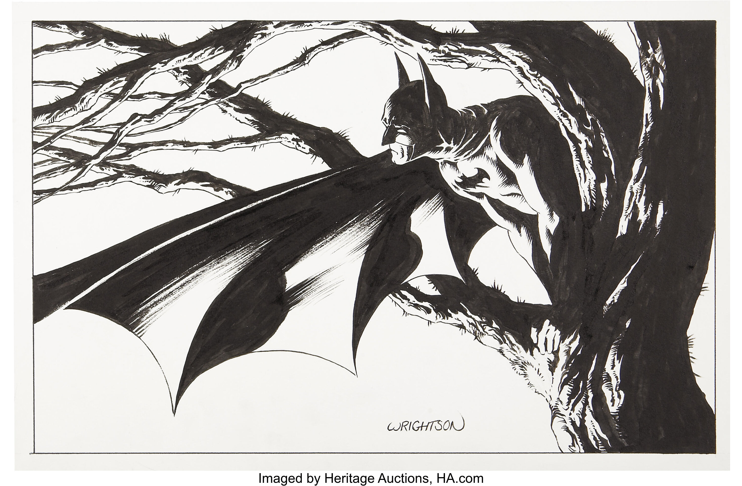 Bernie Wrightson Batman Illustration Original Art Undated Lot 41567 Heritage Auctions