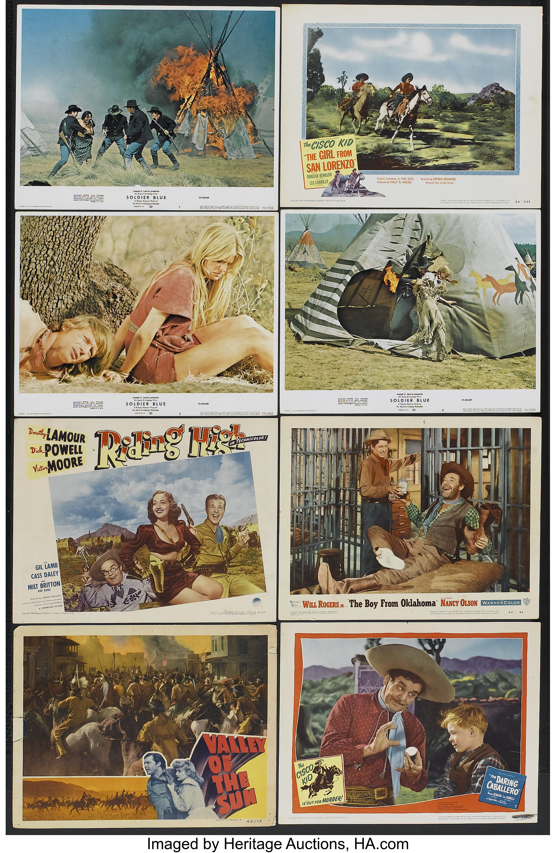 Valley of the Sun Lot (RKO, 1942). Lobby Cards (8) (11