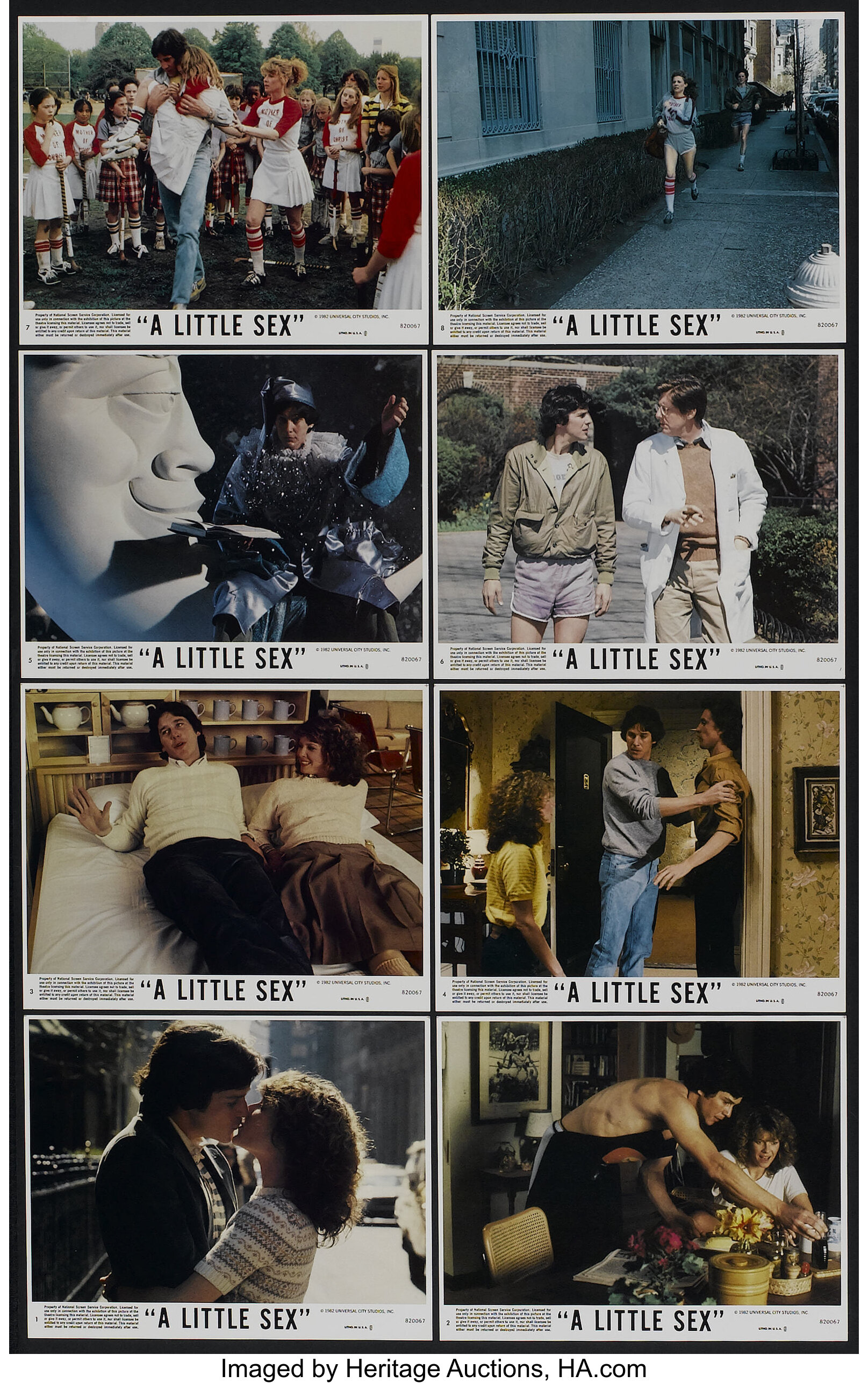 A Little Sex (Universal, 1982). Mini Lobby Card Set of 8 (8