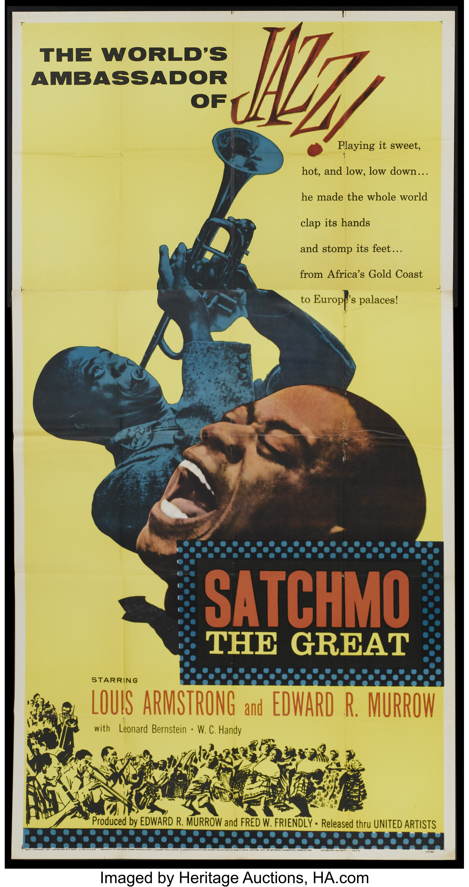 Satchmo The Great United Artists 1957 Three Sheet 41 X 81 Lot 52315 Heritage Auctions 6900