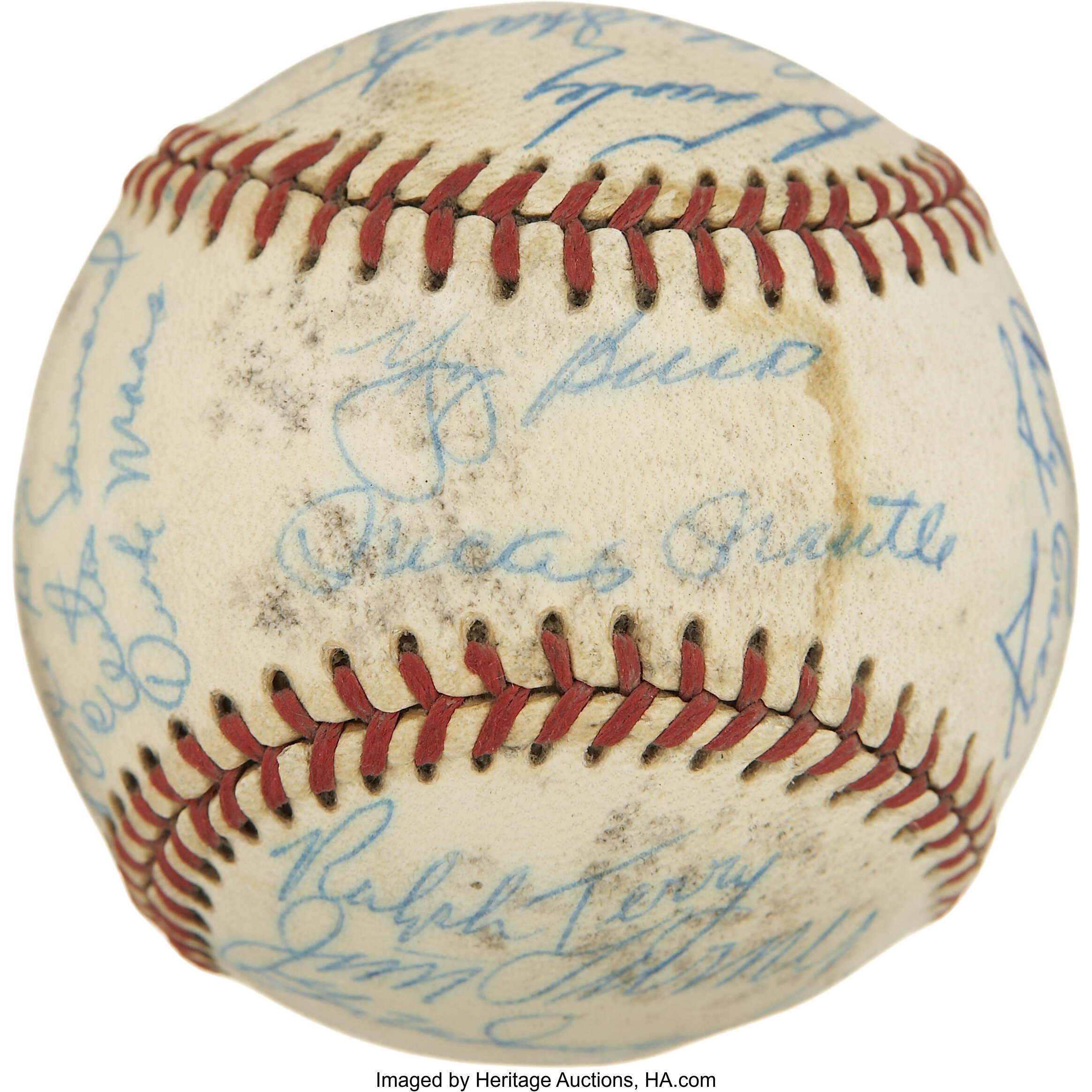 Mickey Mantle, Yogi Berra & Whitey Ford Signed OAL Baseball with