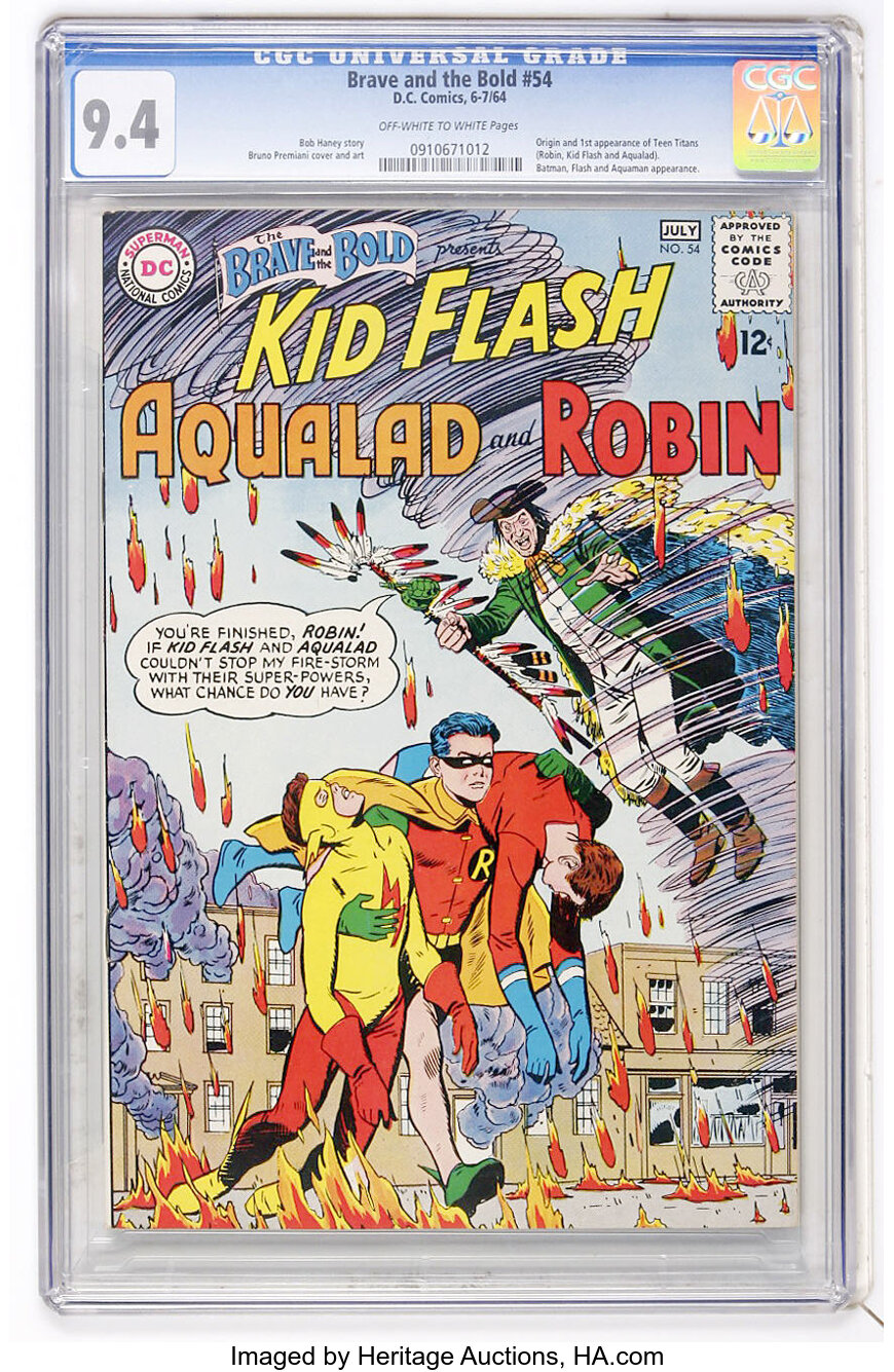 The Brave and the Bold #54 Kid Flash, Aqualad, and Robin (DC, 1964), Lot  #91365