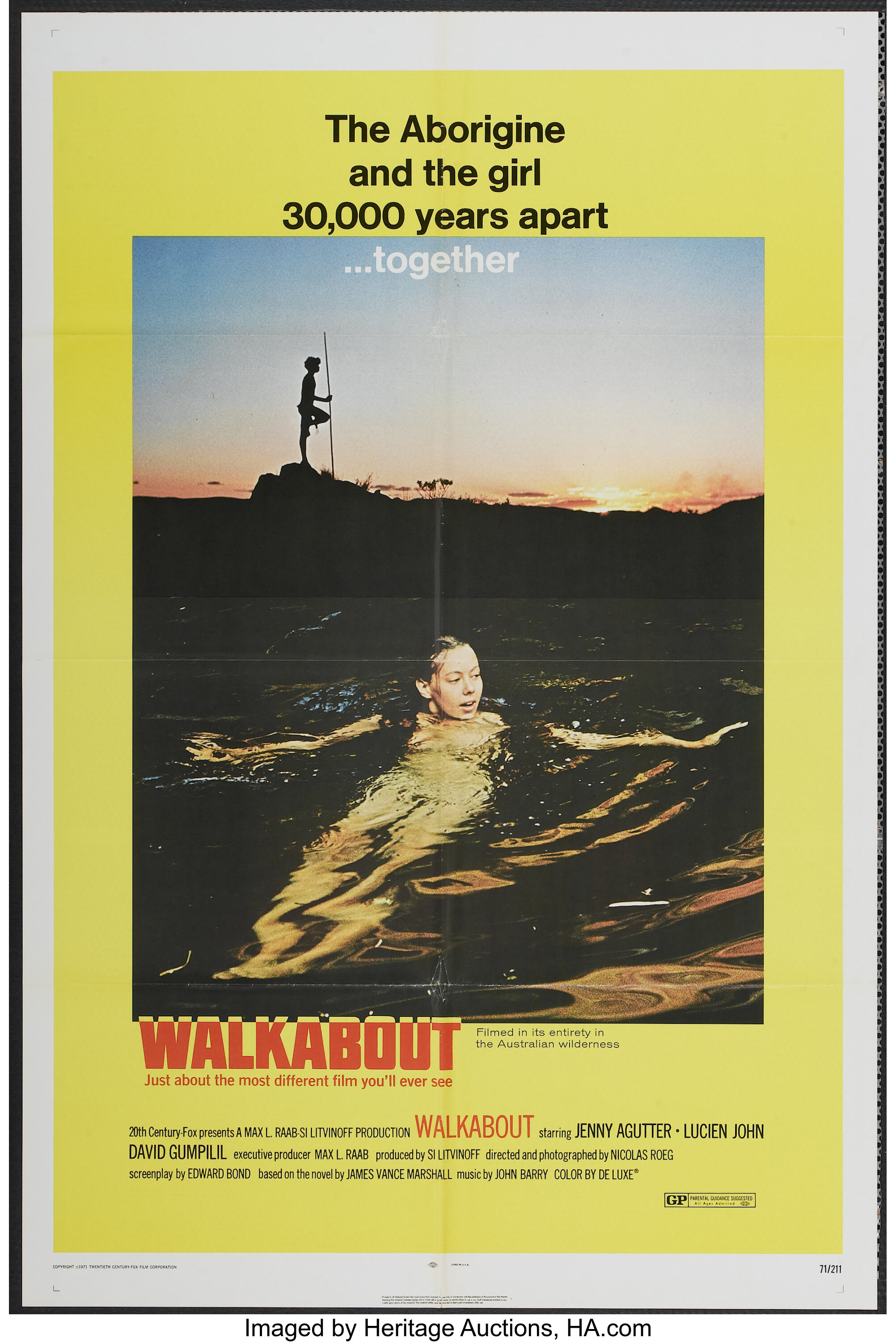 Walkabout (20th Century Fox, 1971). One Sheet (27" X 41"). | Lot #54444 | Heritage Auctions