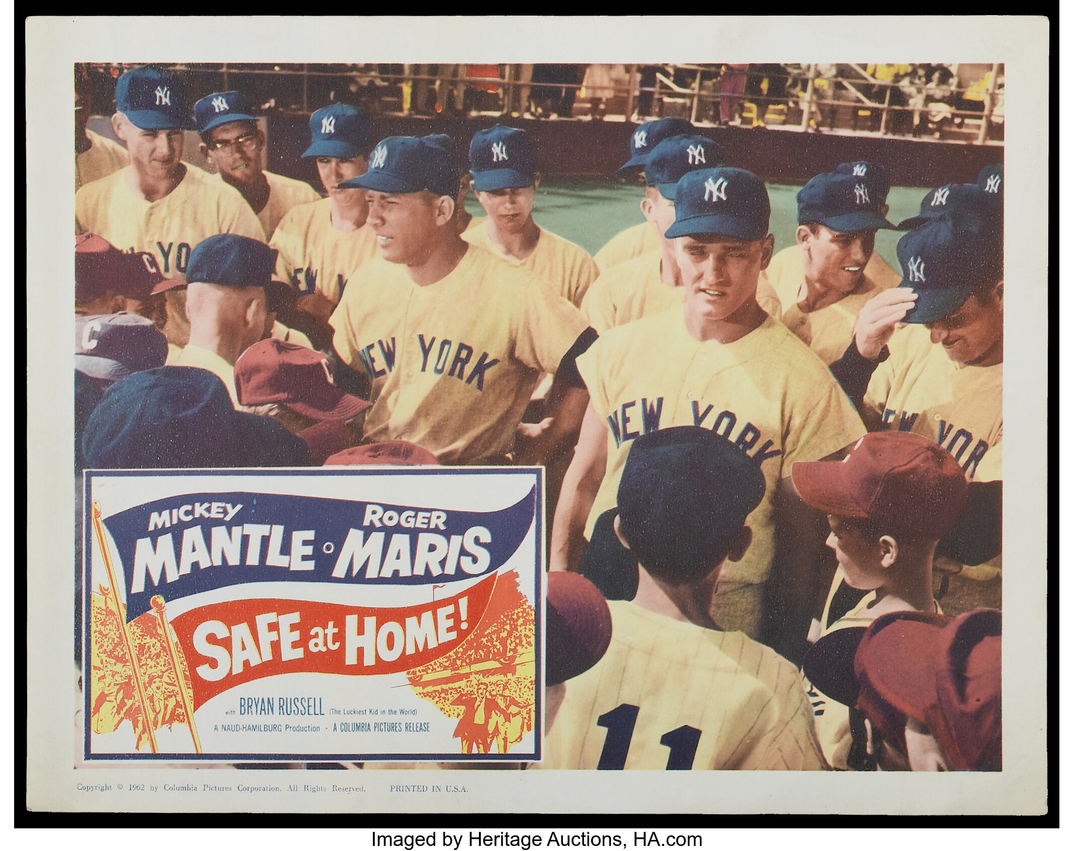 SAFE AT HOME!, Roger Maris, Patricia Barry, Mickey Mantle, 1962
