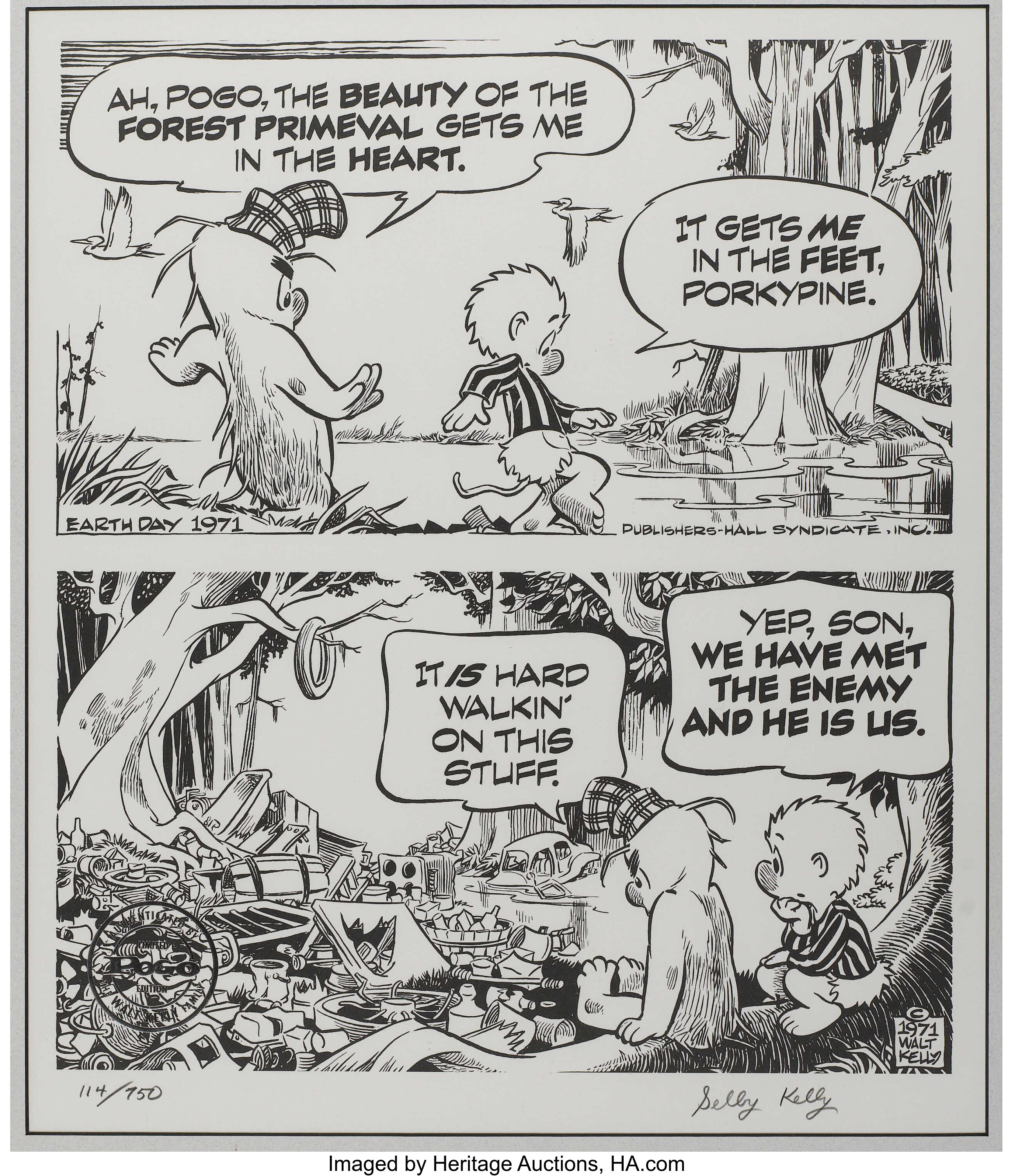 Walt Kelly We Have Met The Enemy Limited Edition Print 114750 Lot 17597 Heritage Auctions 1601