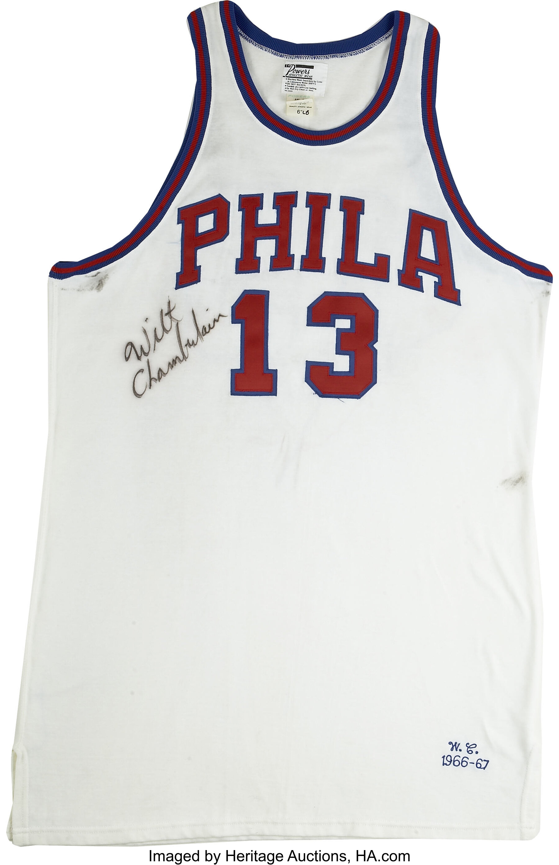 Wilt Chamberlain Autographed Jerseys, Signed Wilt Chamberlain