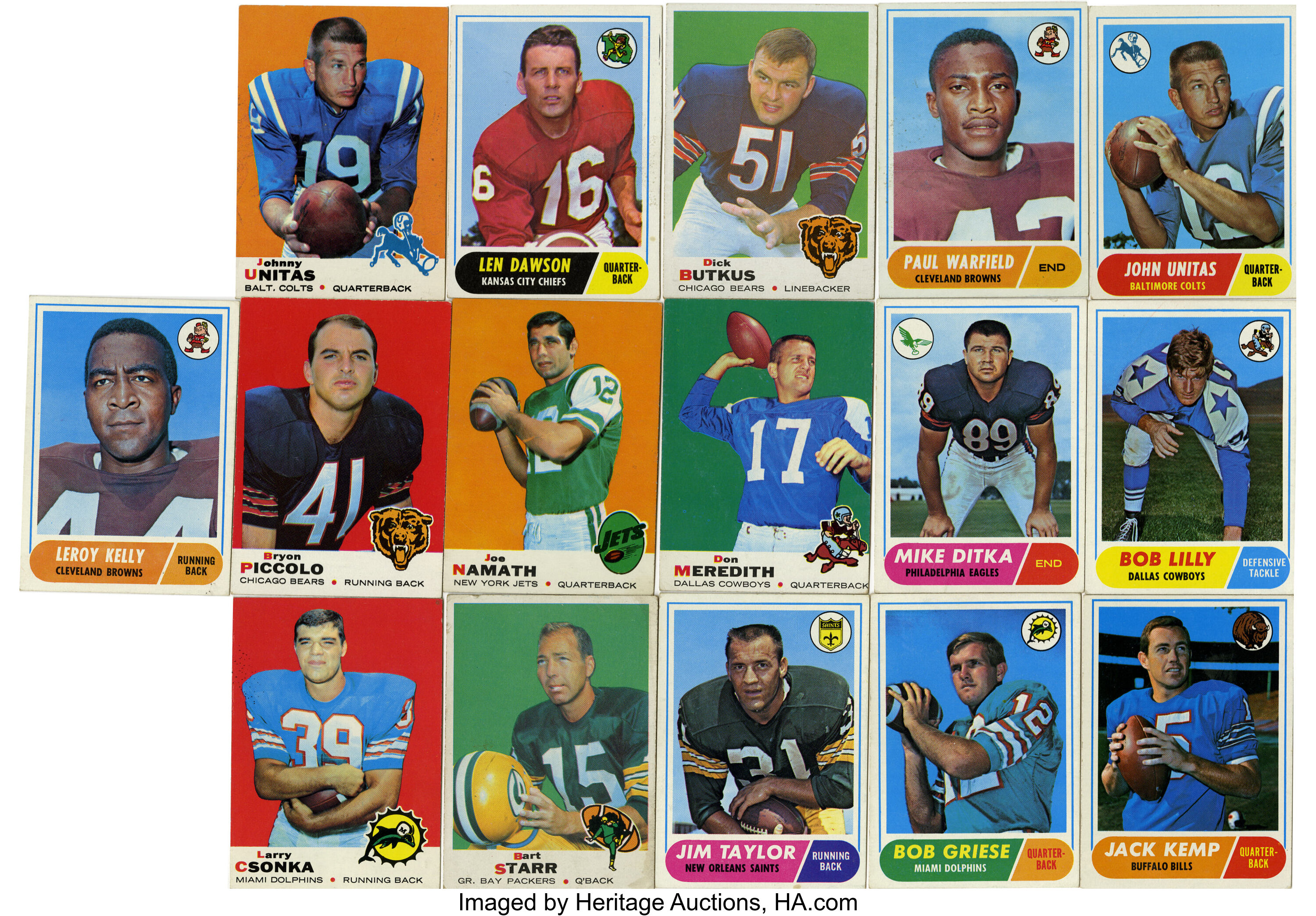 1969 Topps Kansas City Chiefs Football Team Set