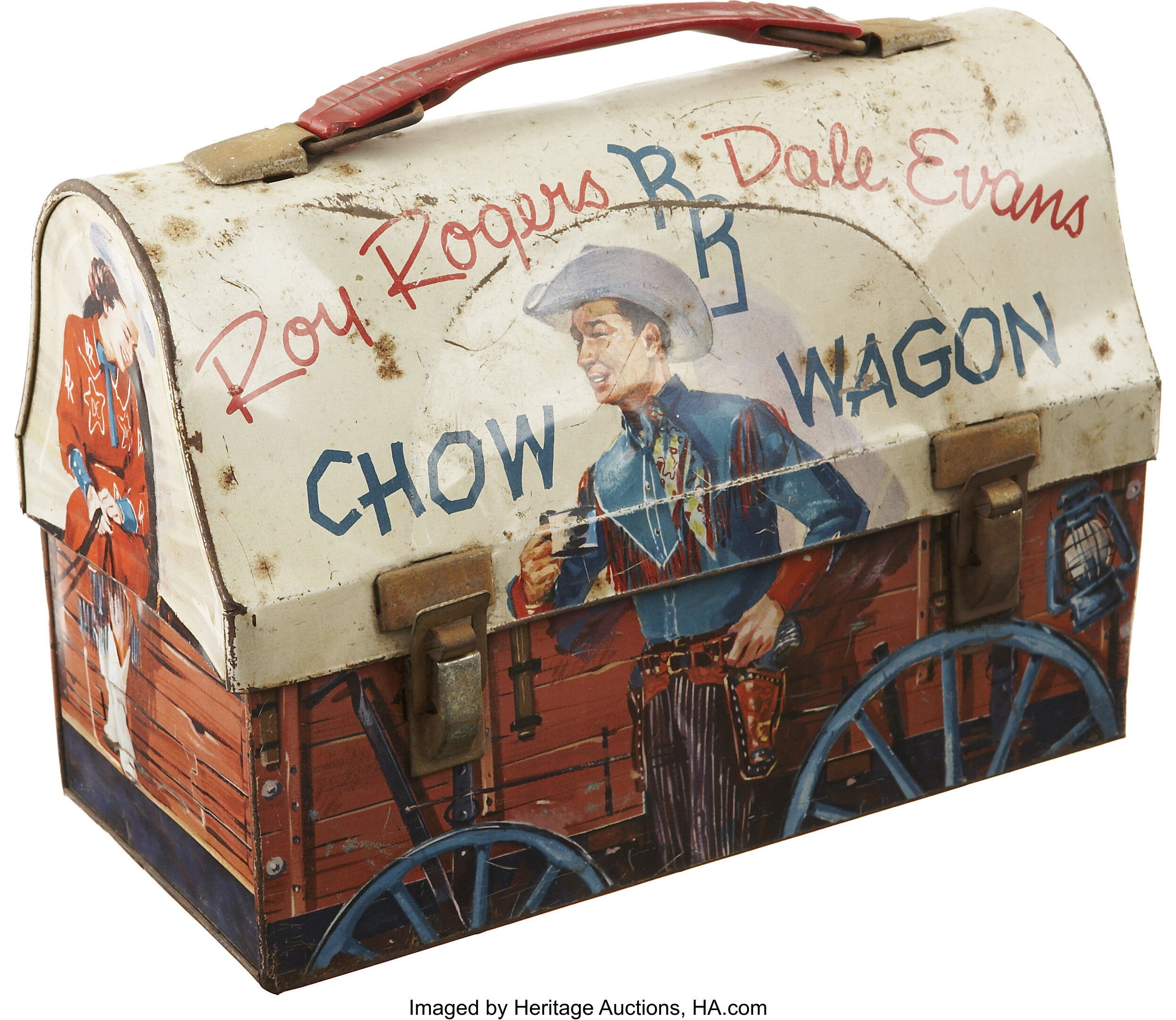 Roy Rogers and Dale Evans Chow Wagon Dome Top Lunch Box (American | Lot ...