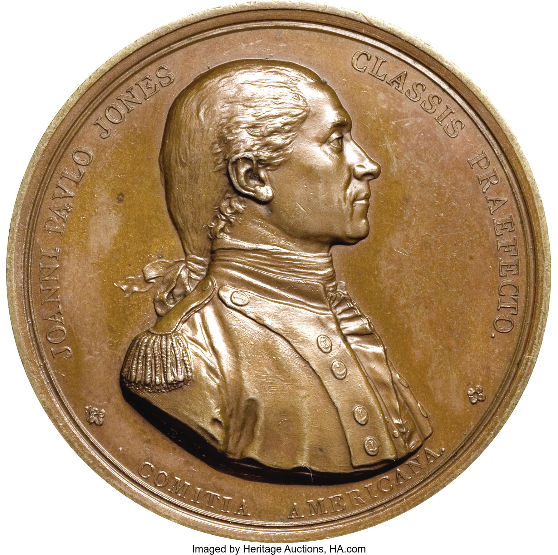 John Paul Jones Naval Mint Medal, (1845-60) Paris Mint Restrike