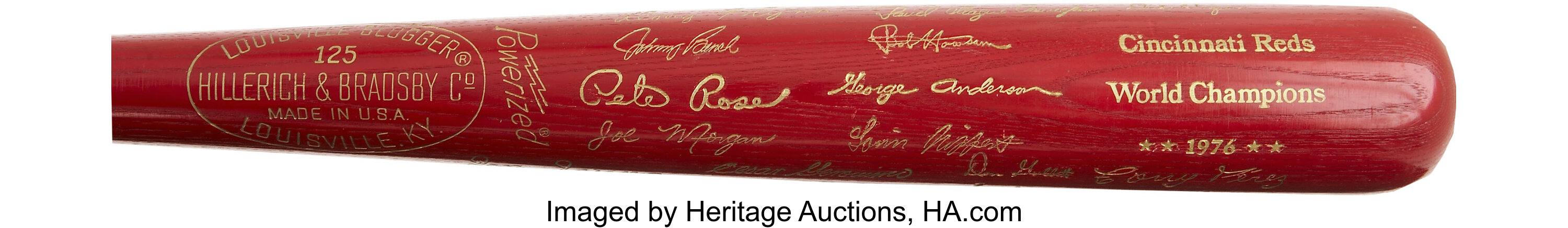 Cincinnati Reds Commemorative Bats from 1975 and 1976