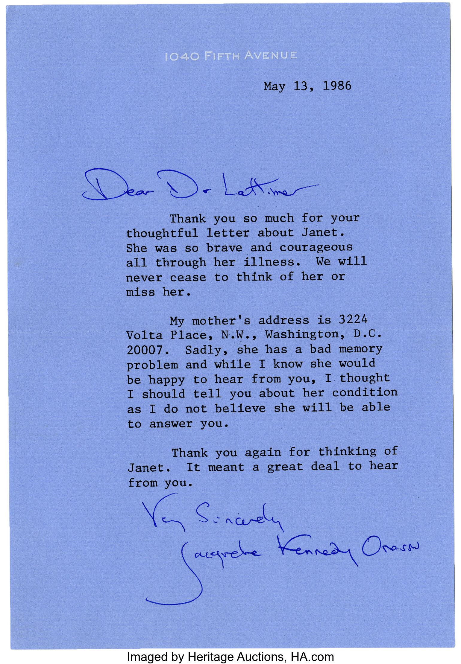 Jackie Kennedy Onassis Personal Letters Go to Auction – WWD