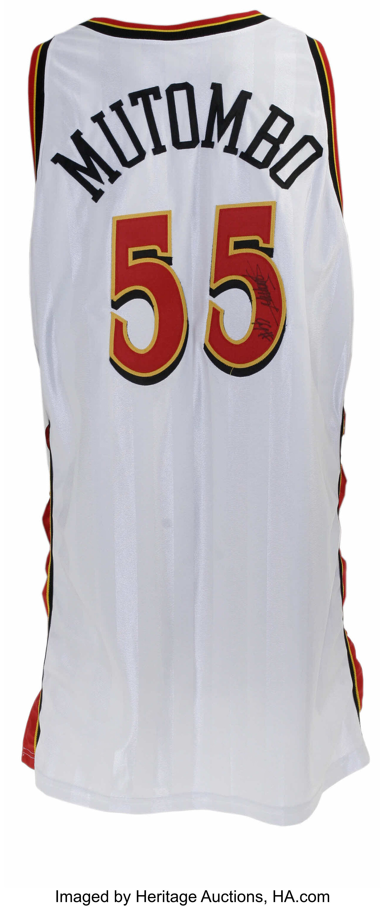 Dikembe Mutombo Signed Atlanta Hawks Jersey Mitchell & Ness – More