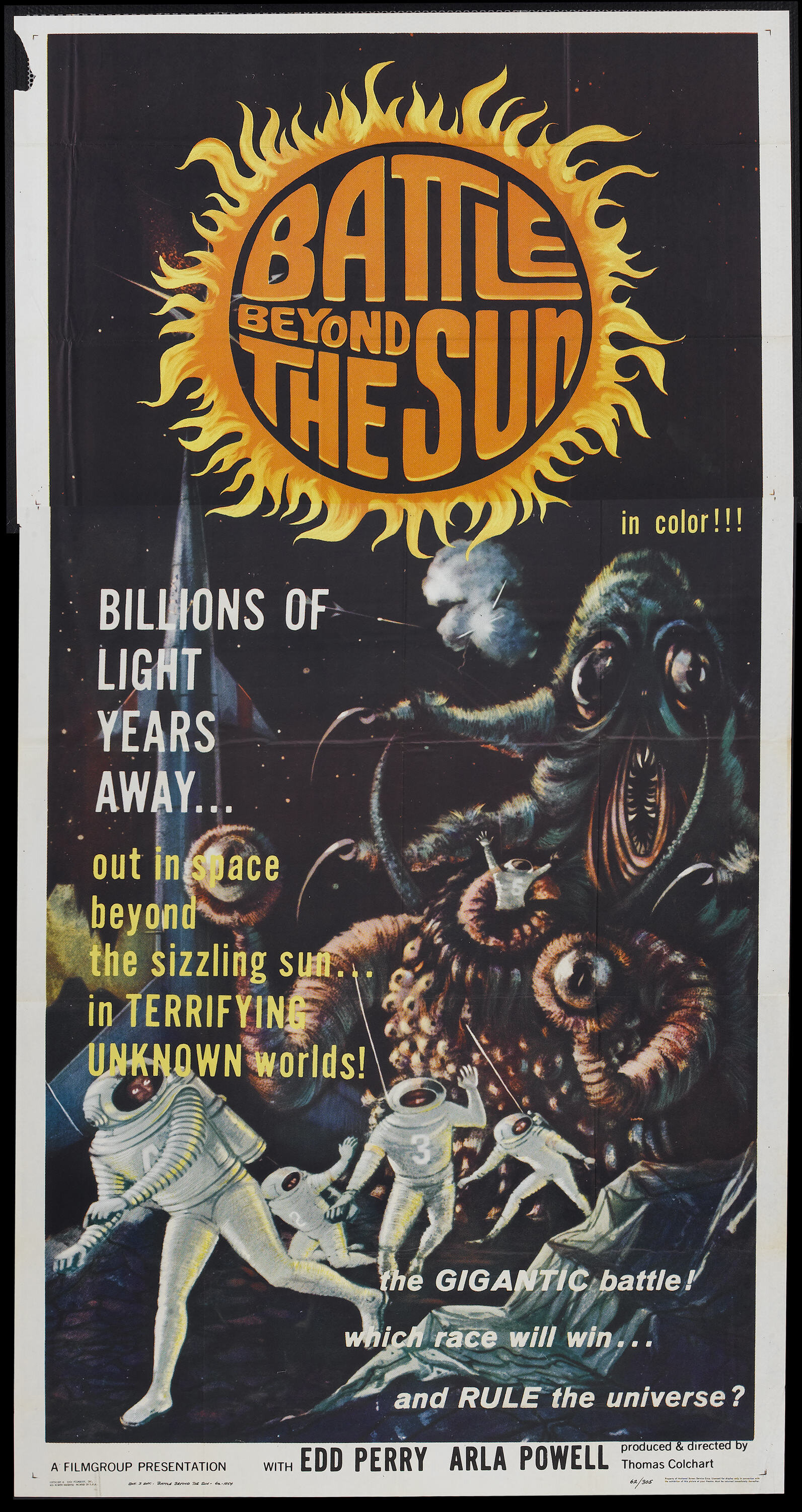 Battle Beyond the Sun (Film Group, 1962). Three Sheet (41