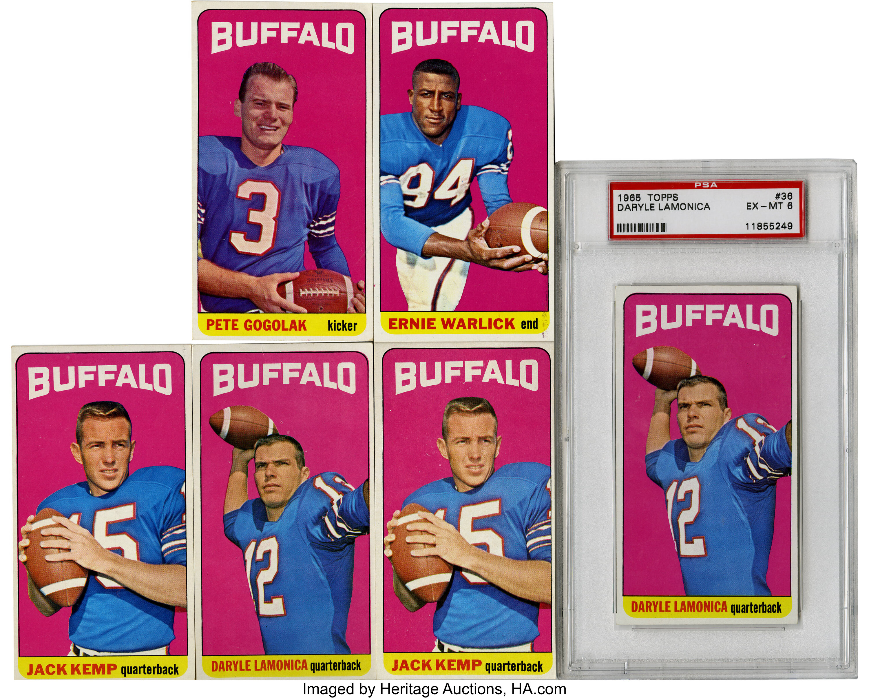 1965 Topps Football Buffalo Bills Cards Group Lot of 20. (Total:, Lot  #43113